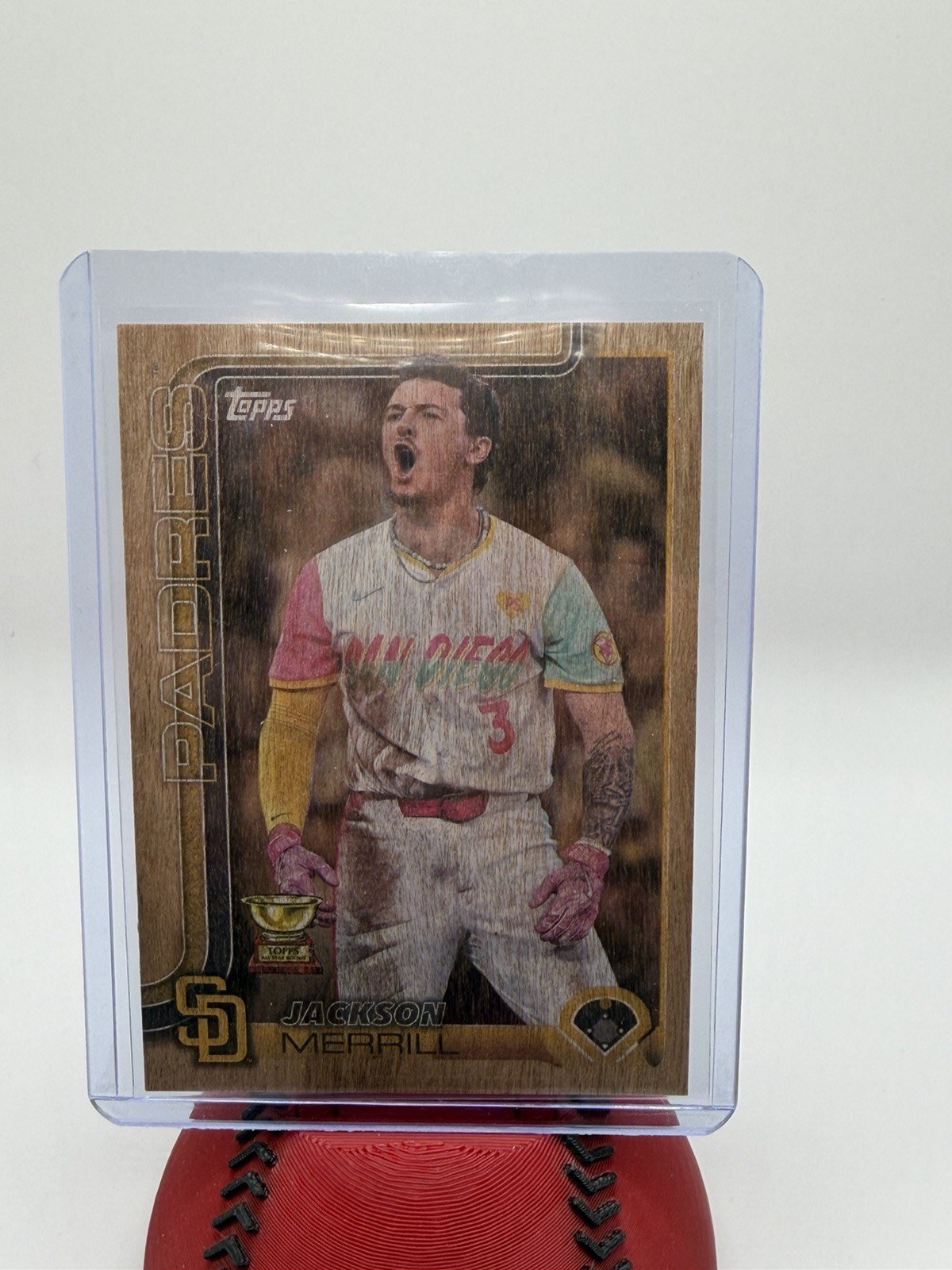 Jackson Merrill - Woodgrain Parallel Woodgrain Parallel - Trading Card Image