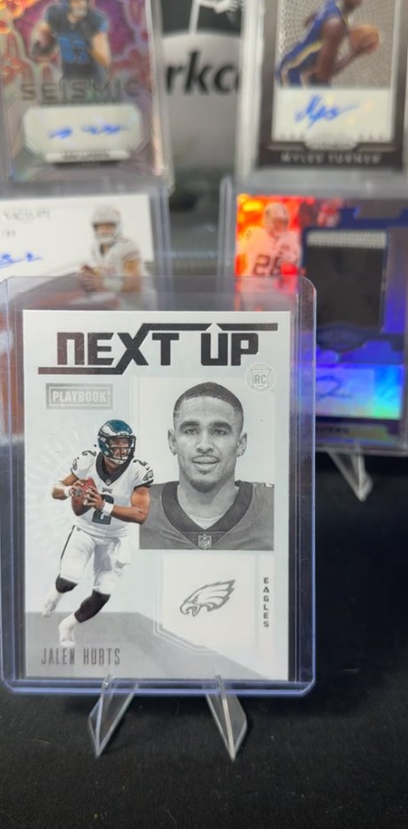 Jalen Hurts - Next Up Rookie Card Next Up Insert Near Mint - Trading Card Image