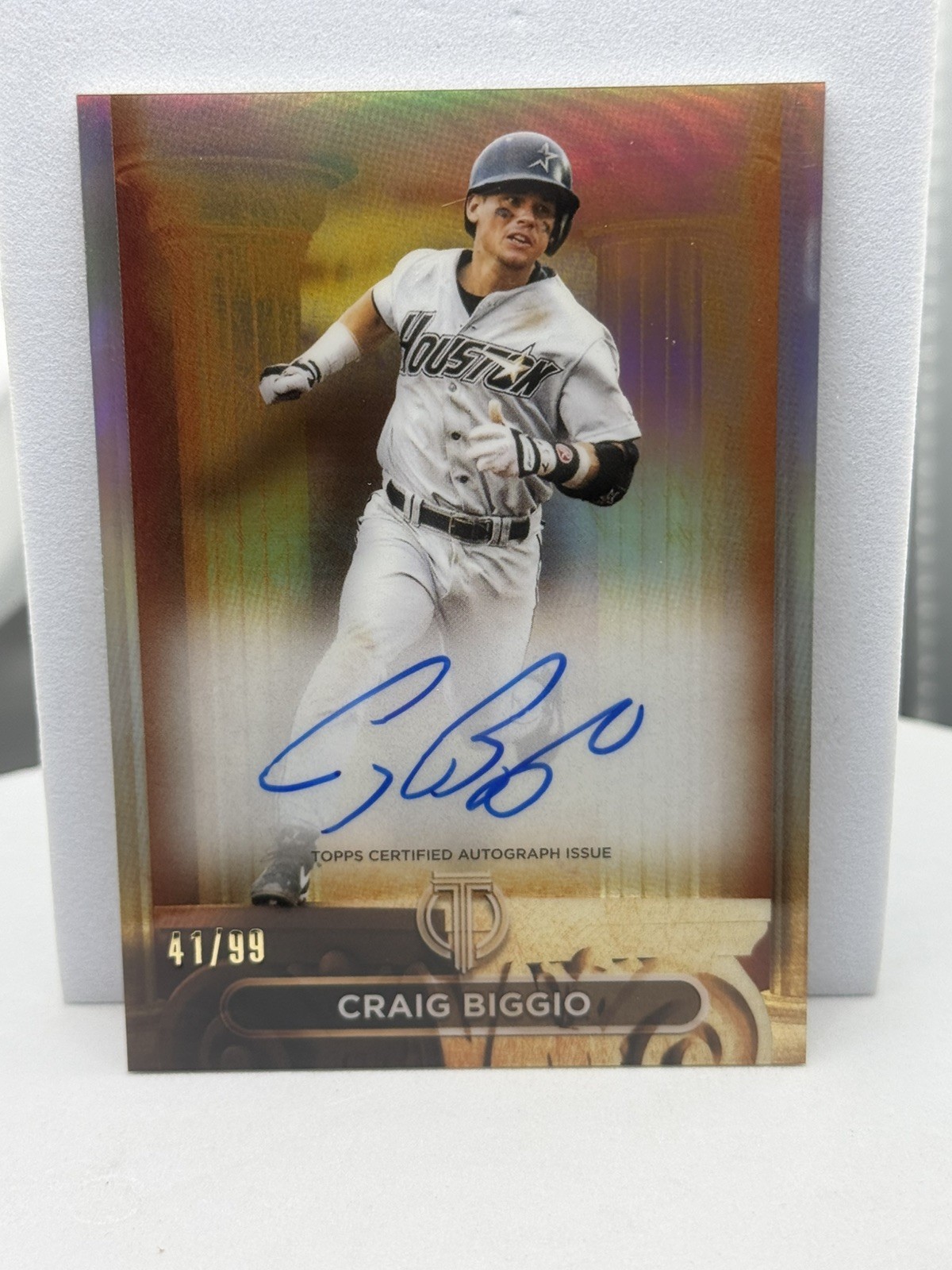 Craig Biggio Topps Triple Threads Gold Parallel Gold Parallel - Trading Card Image