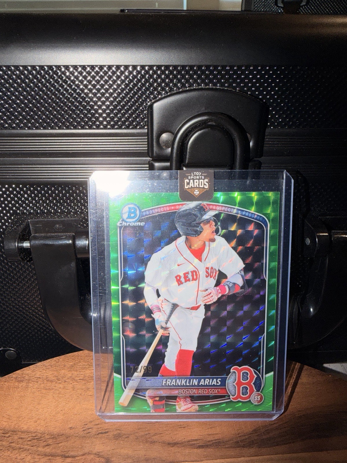 Franklin Arias 2023 Bowman Chrome Green Shimmer Refractor Green Shimmer Refractor - Trading Card Image