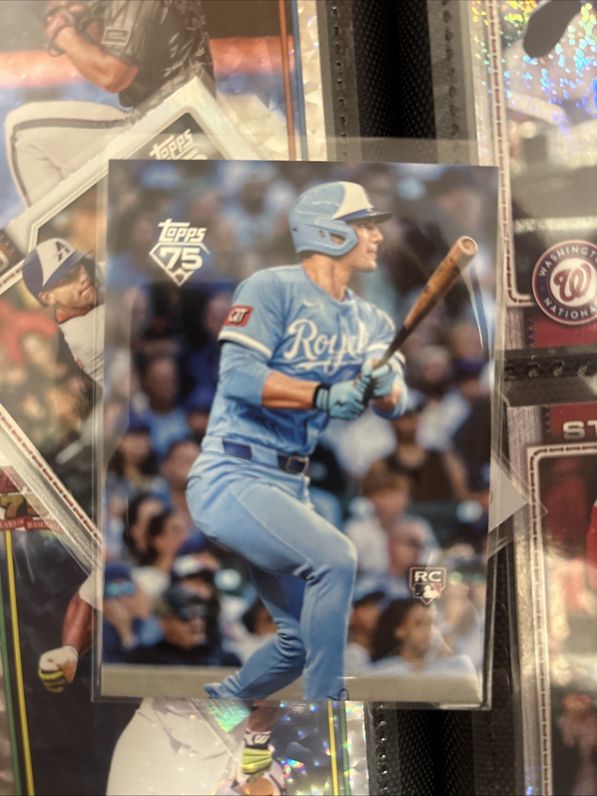 Bobby Witt Jr. 2022 Topps 75th Anniversary Foil Rookie Card 75th Anniversary Foil - Trading Card Image