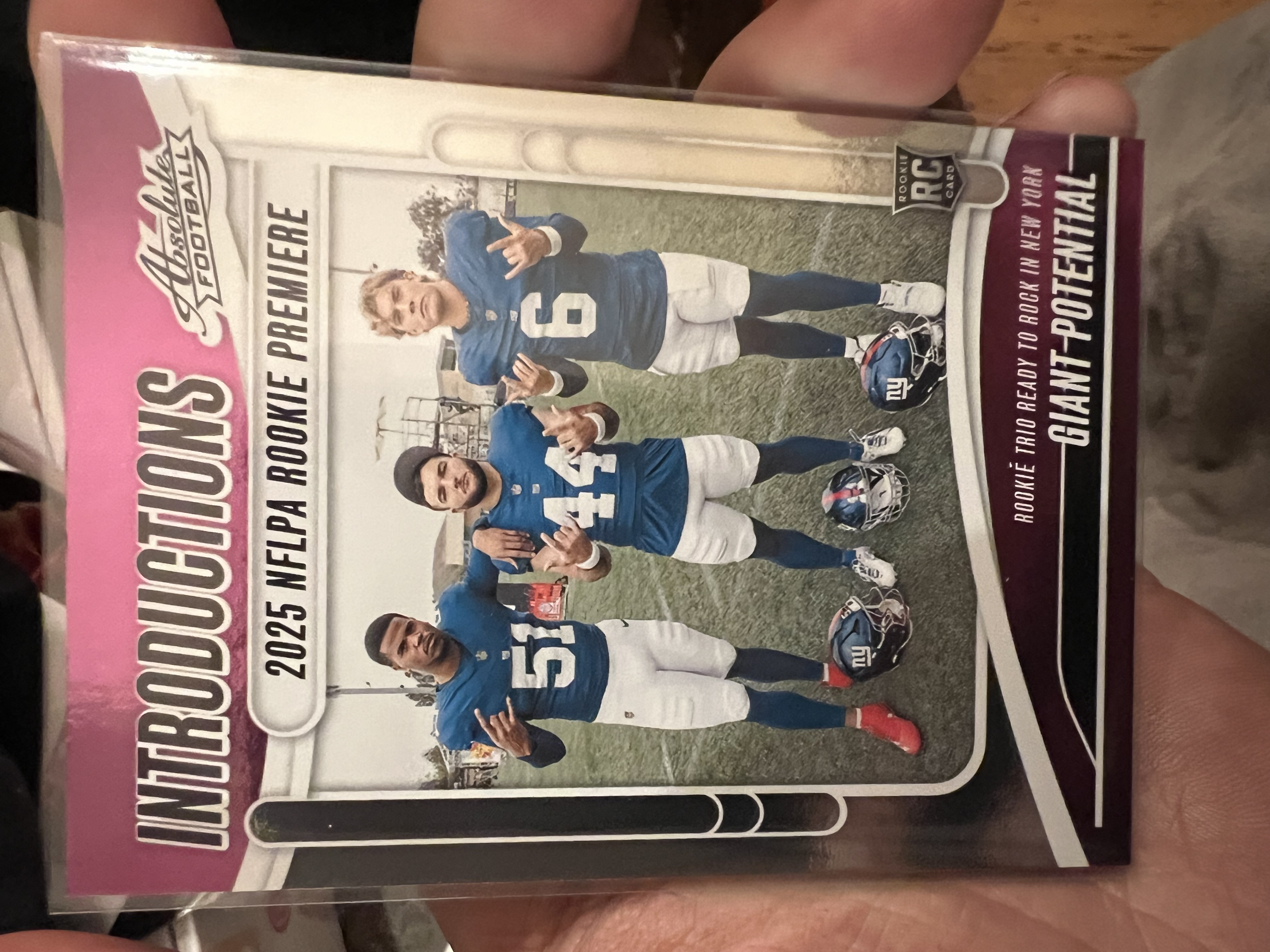 Introductions: Giant Potential Rookie Trio Rookie Trio Insert Near Mint - Trading Card Image