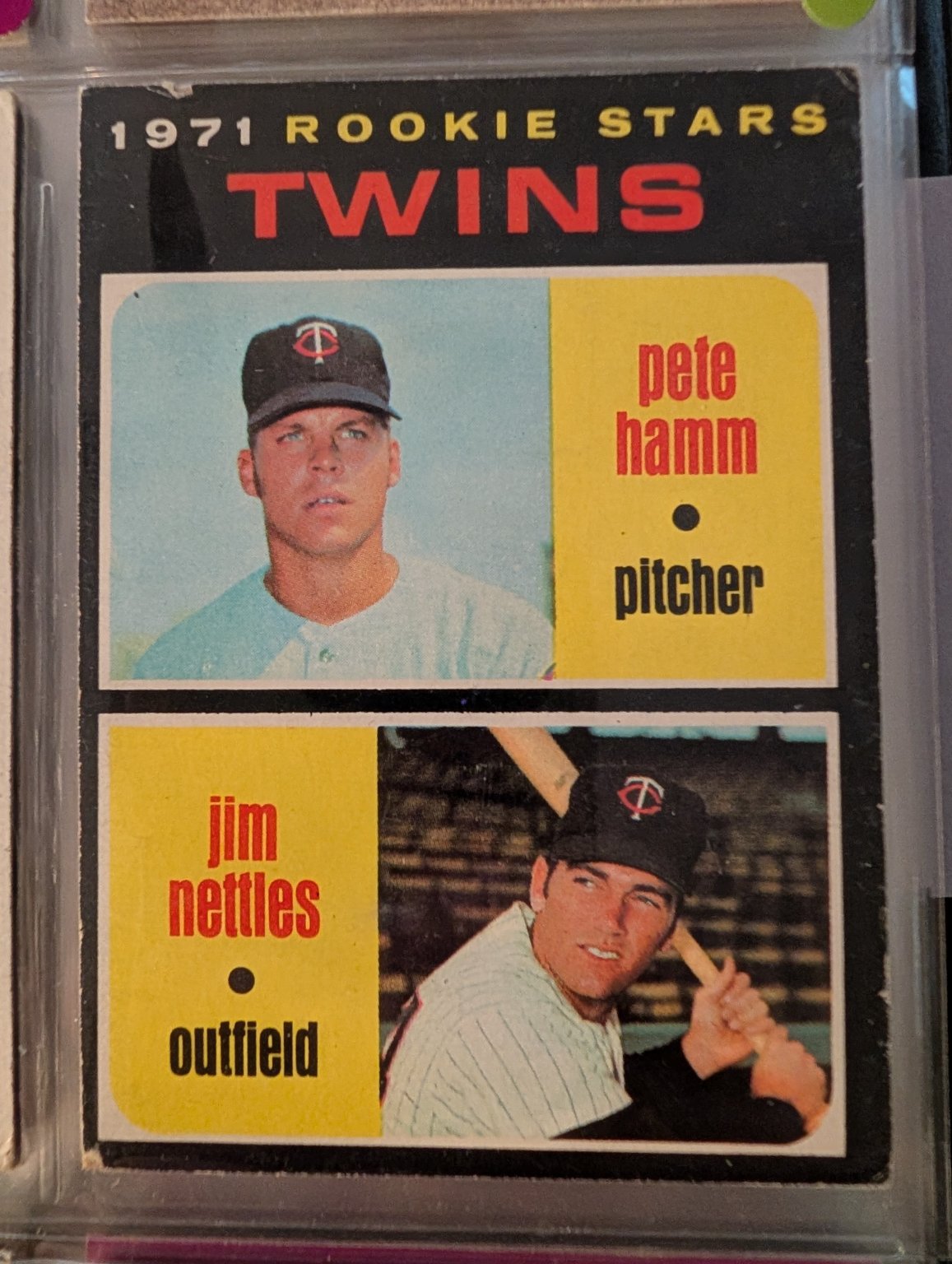 1971 Topps Rookie Stars Pete Hamm / Jim Nettles Base - Trading Card Image