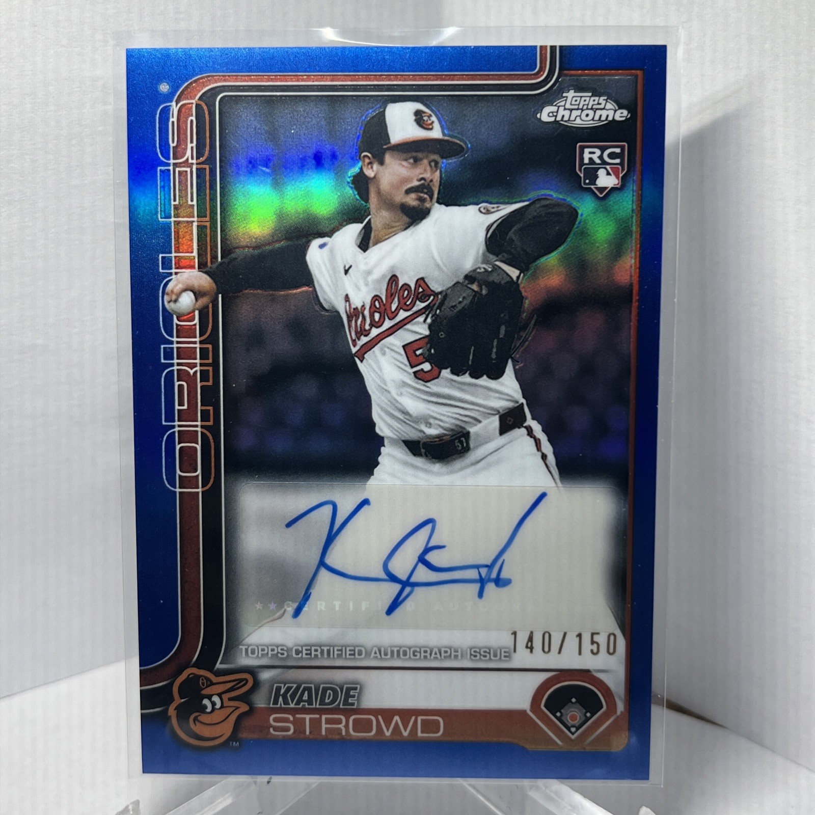 Kade Strowd - Blue Refractor 140/150 Blue Refractor Autograph - Trading Card Image