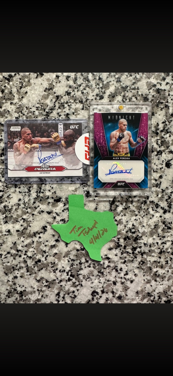 Alex Pereira 2023 Topps Stadium Club UFC Autograph - Trading Card Image