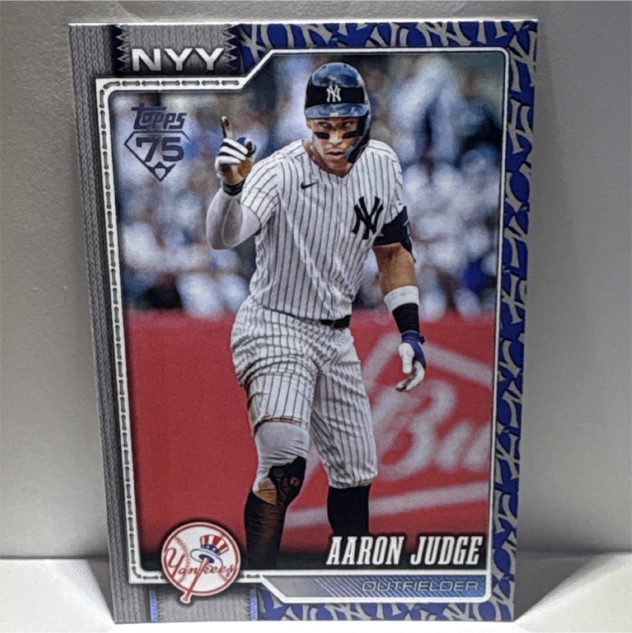 Aaron Judge - Topps 75th Anniversary Blue Border Parallel Blue Border Parallel - Trading Card Image