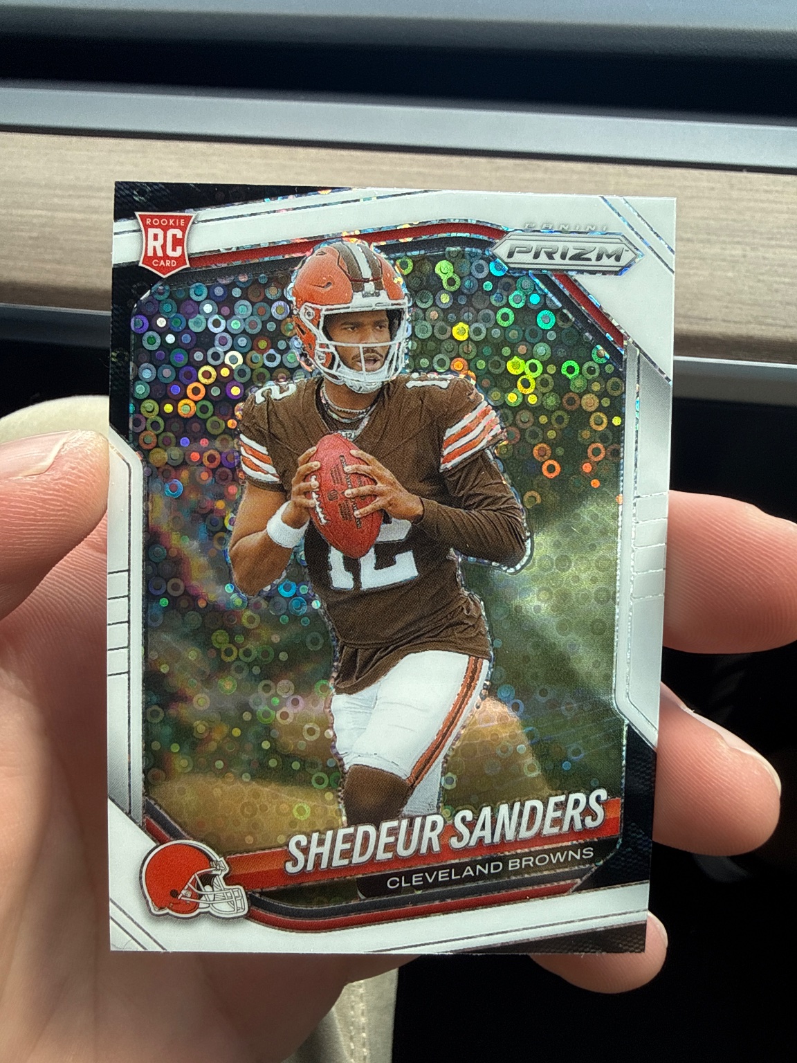 Shedeur Sanders 2025 Panini Prizm Disco Prizm Rookie Card Disco Prizm - Trading Card Image