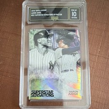 Aaron Judge 2018 Topps Chrome Superstar Sensations Refractor Superstar Sensations Refractor Gem Mint - Trading Card Image