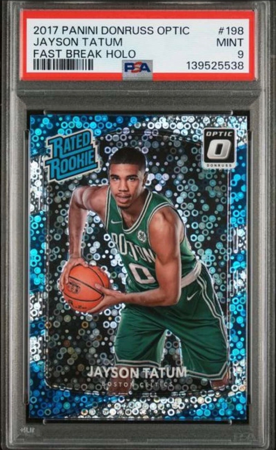 Jayson Tatum 2017 Panini Donruss Optic Fast Break Holo Rookie