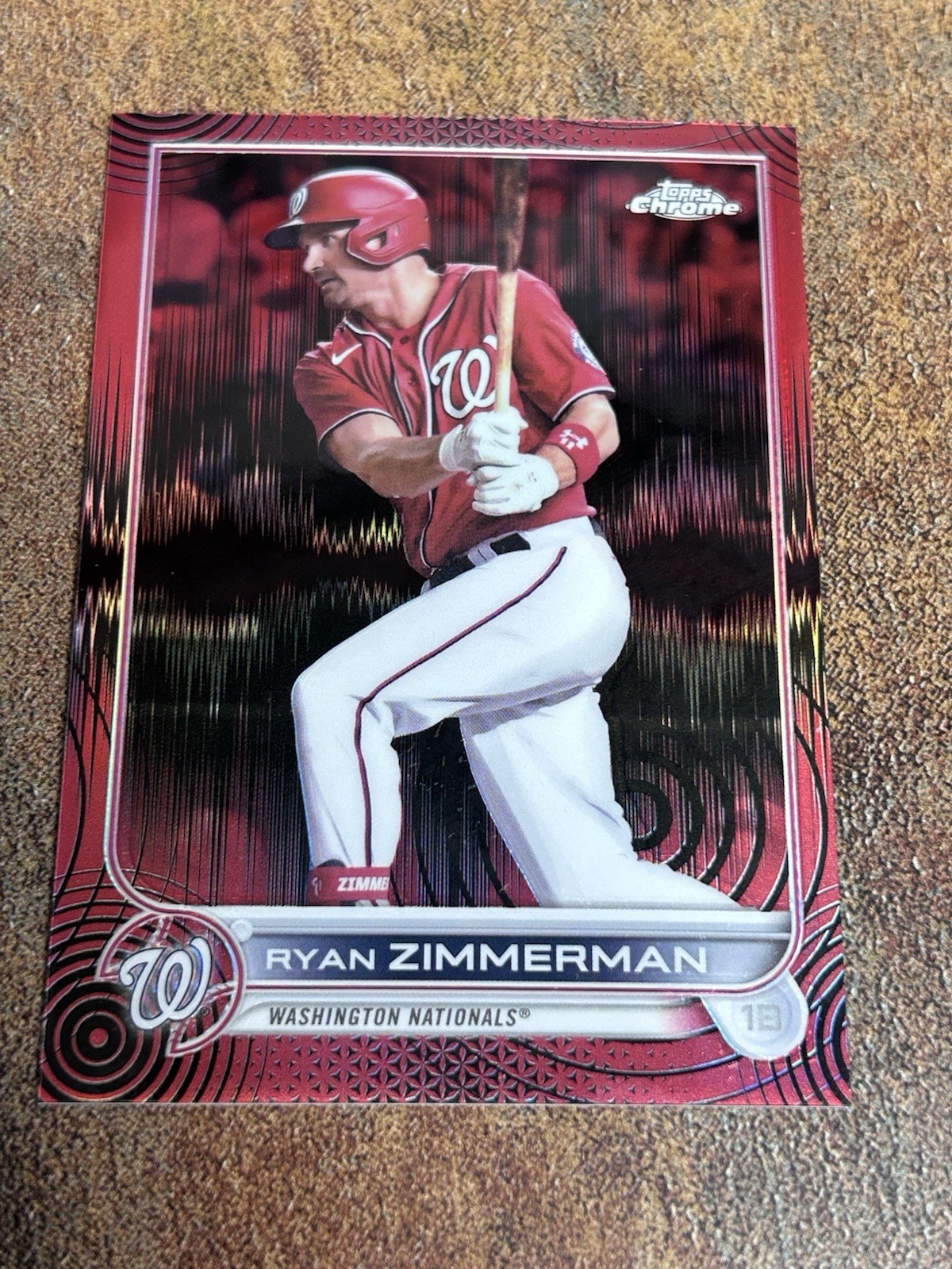 Ryan Zimmerman Topps Chrome Red Refractor Red Refractor - Trading Card Image