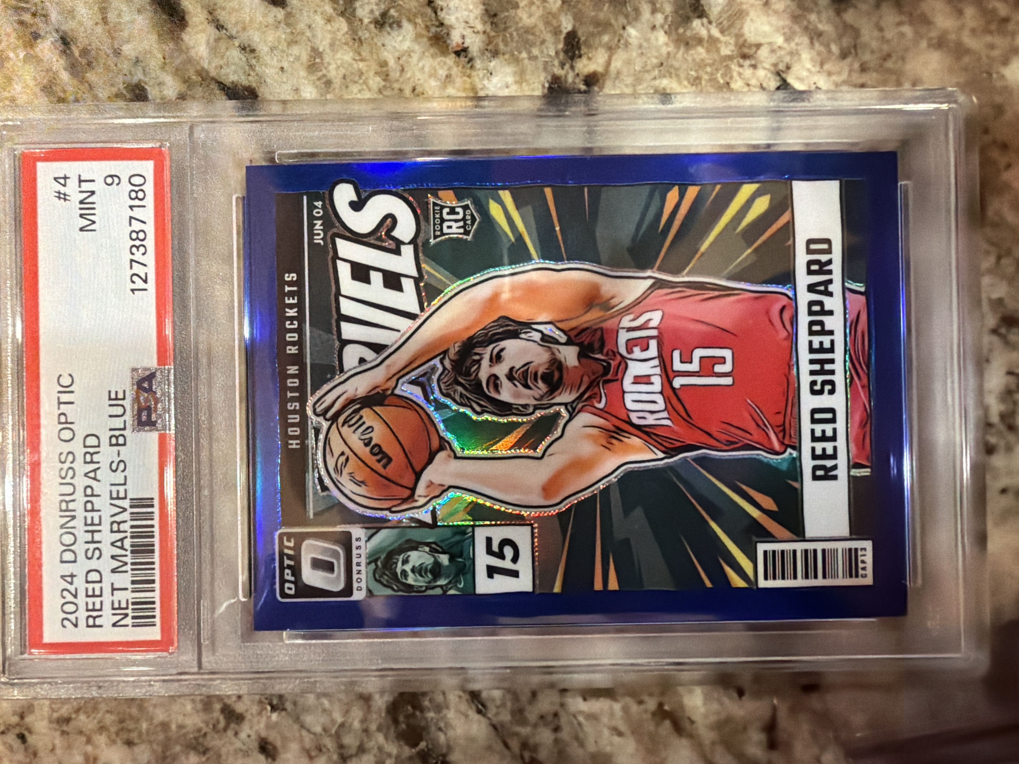 Reed Sheppard 2024 Donruss Optic Net Marvels Blue Blue Mint - Trading Card Image