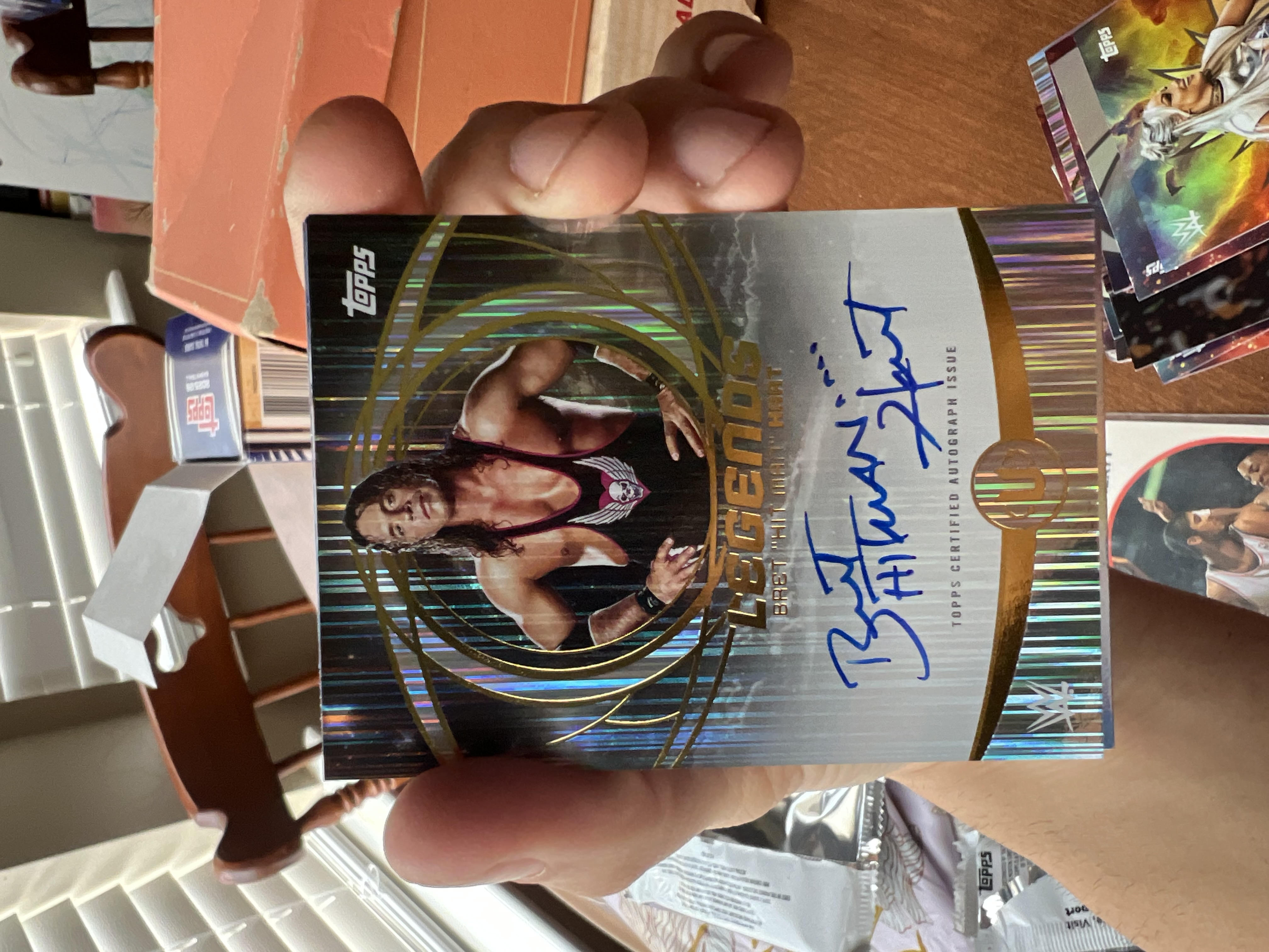 Bret "Hit Man" Hart Legends Autograph Autograph Issue Near Mint - Trading Card Image