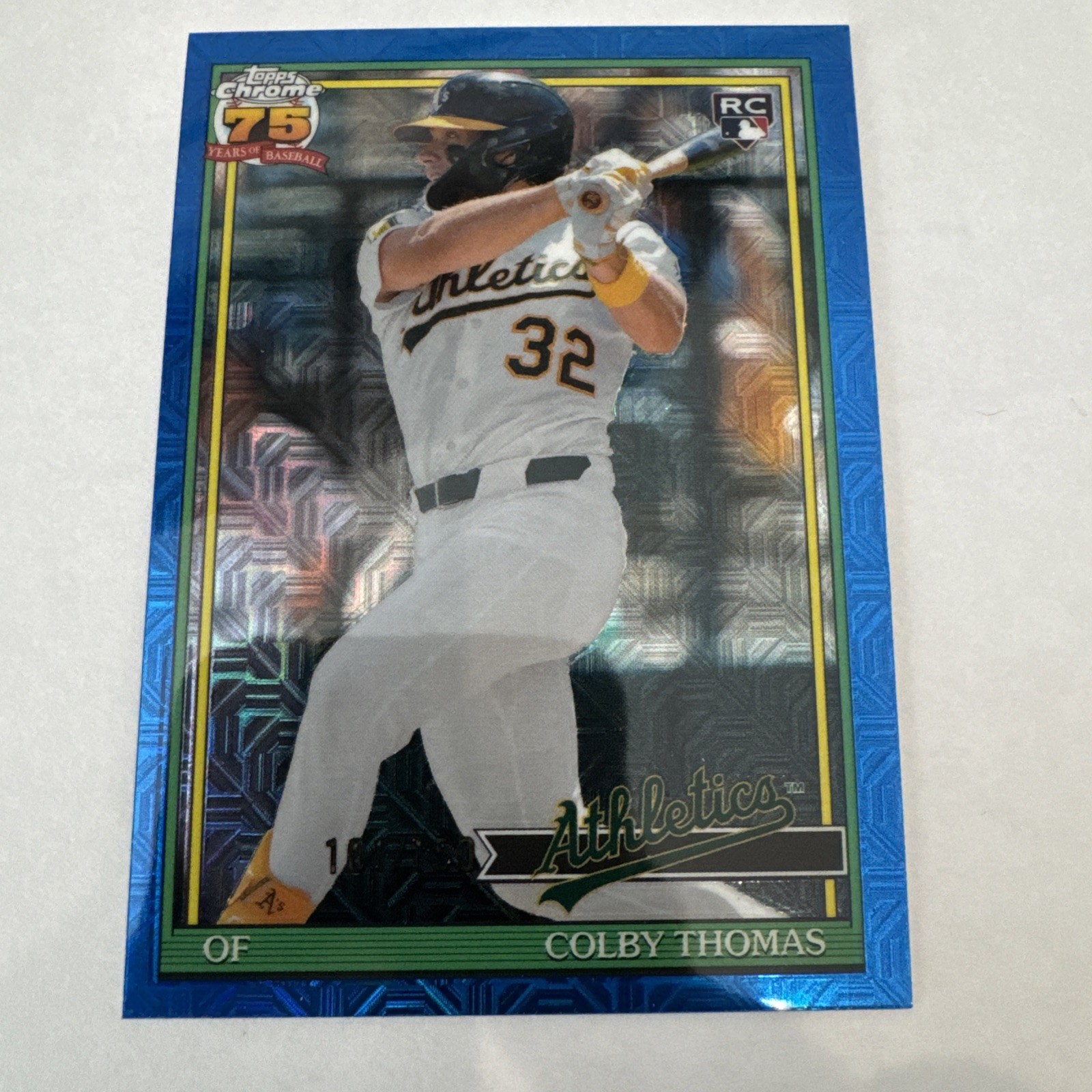 Colby Thomas - Blue Sonar Refractor Rookie Card Blue Sonar Refractor - Trading Card Image