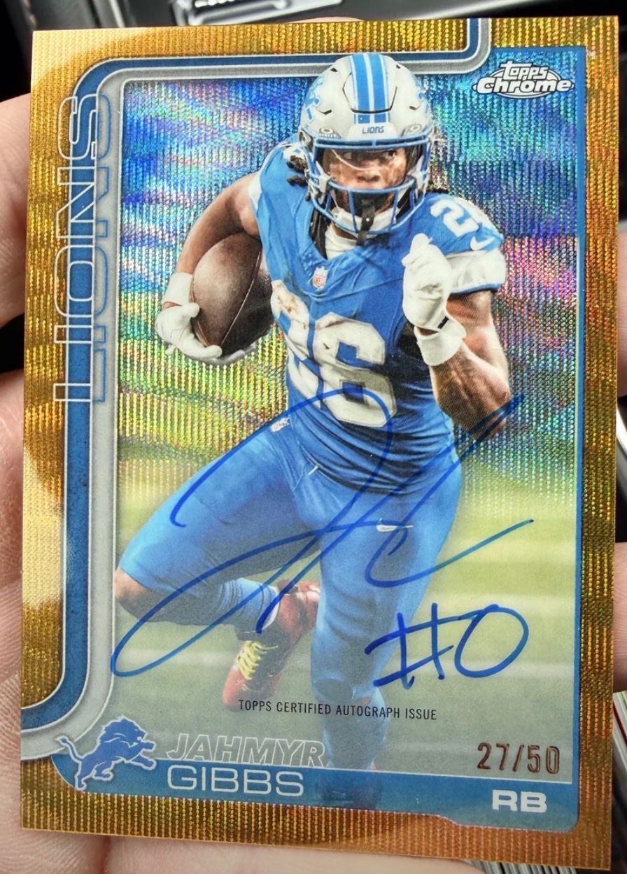 Jahmyr Gibbs - Gold Refractor Xfractor - Trading Card Image