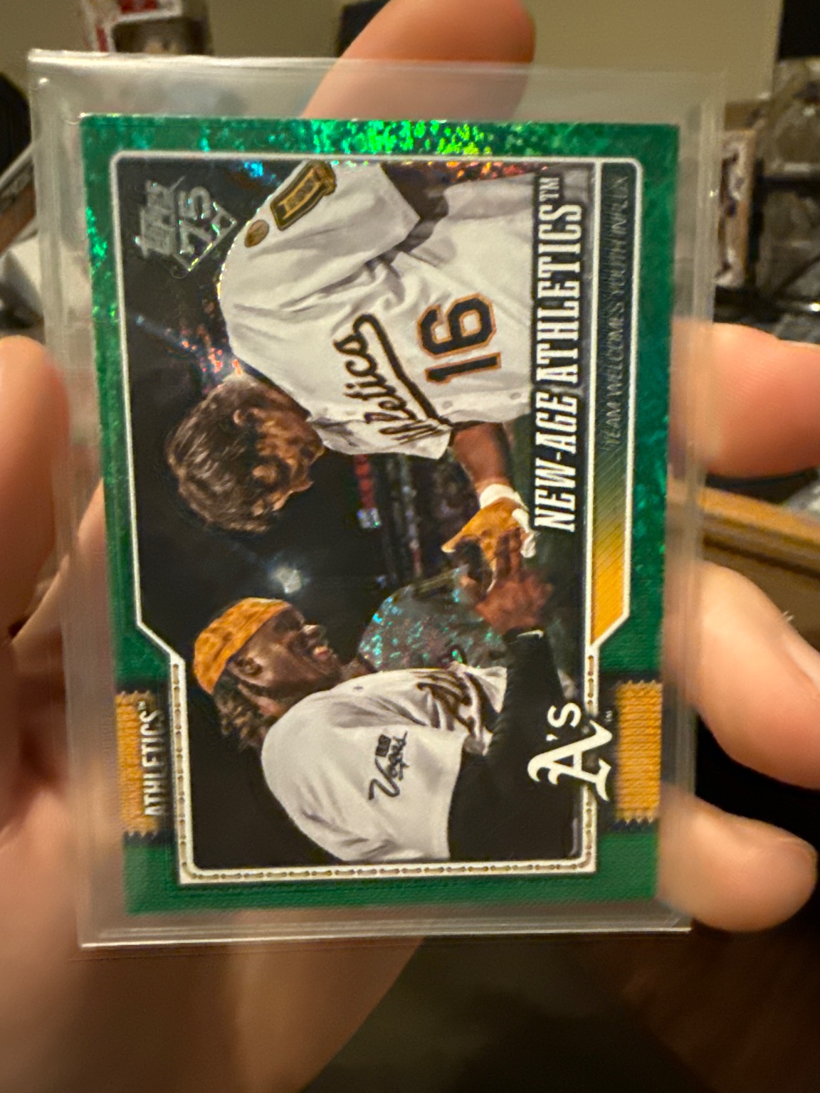 Nick Kurtz / Lawrence Butler 2025 Topps Series One New-Age Athletics Green Foil /99 Green Foil - Trading Card Image