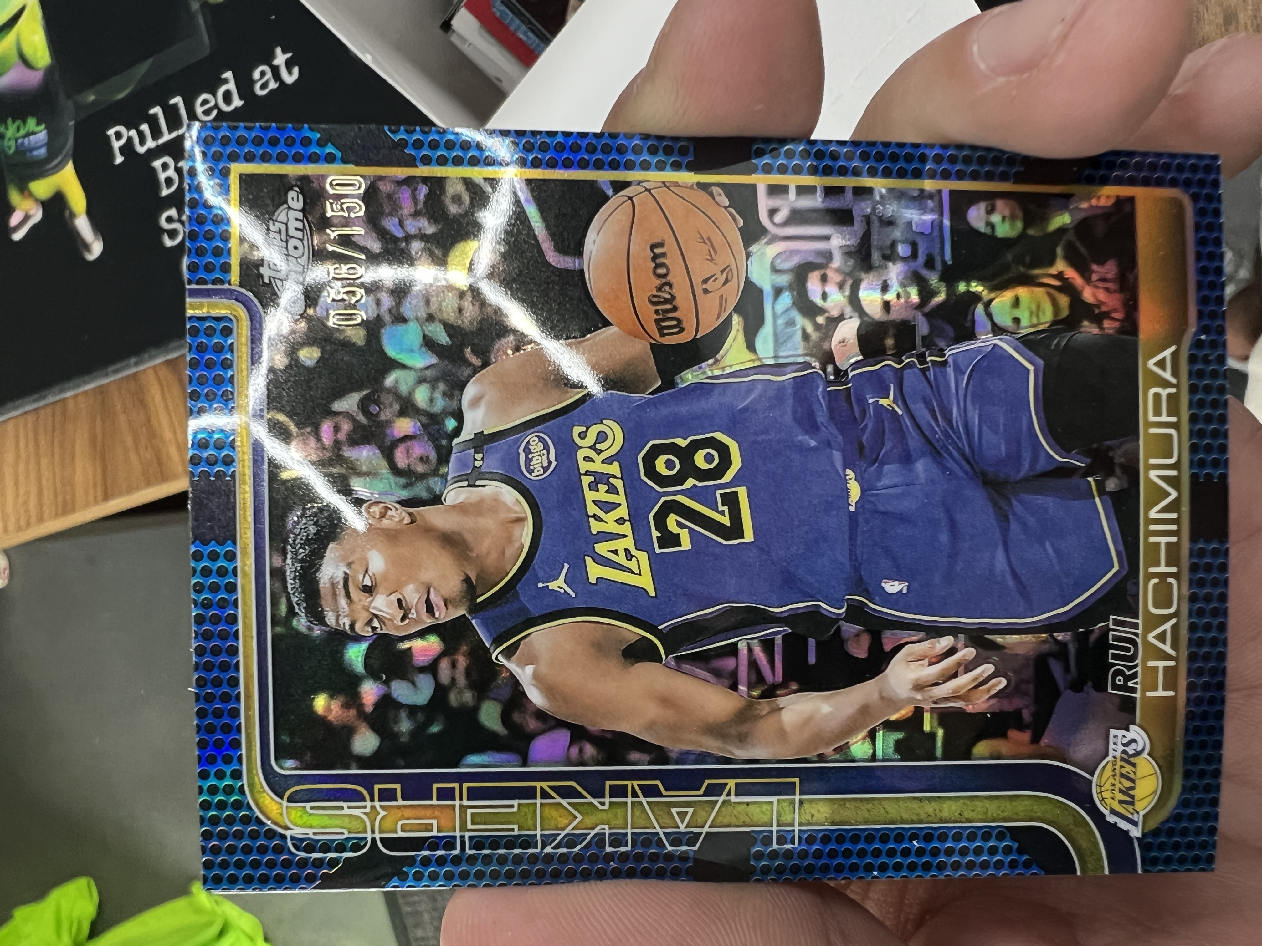 Rui Hachimura - Blue Refractor Blue Refractor /150 Near Mint - Trading Card Image