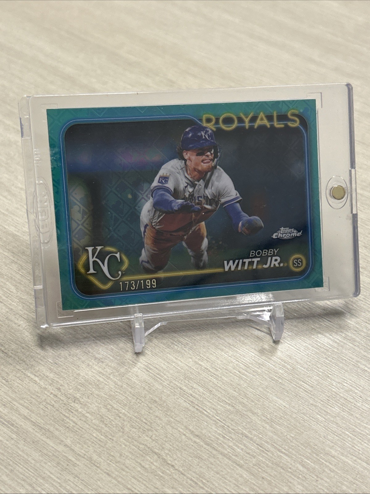 Bobby Witt Jr. 2024 Topps Chrome Green Refractor Green Refractor - Trading Card Image