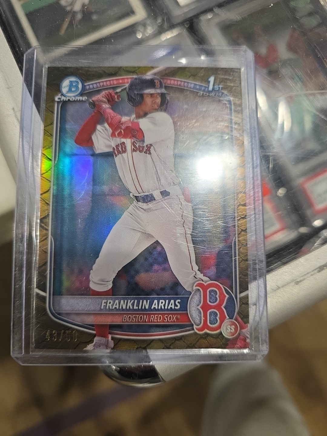 Franklin Arias - 1st Bowman Chrome Refractor Xfractor - Trading Card Image