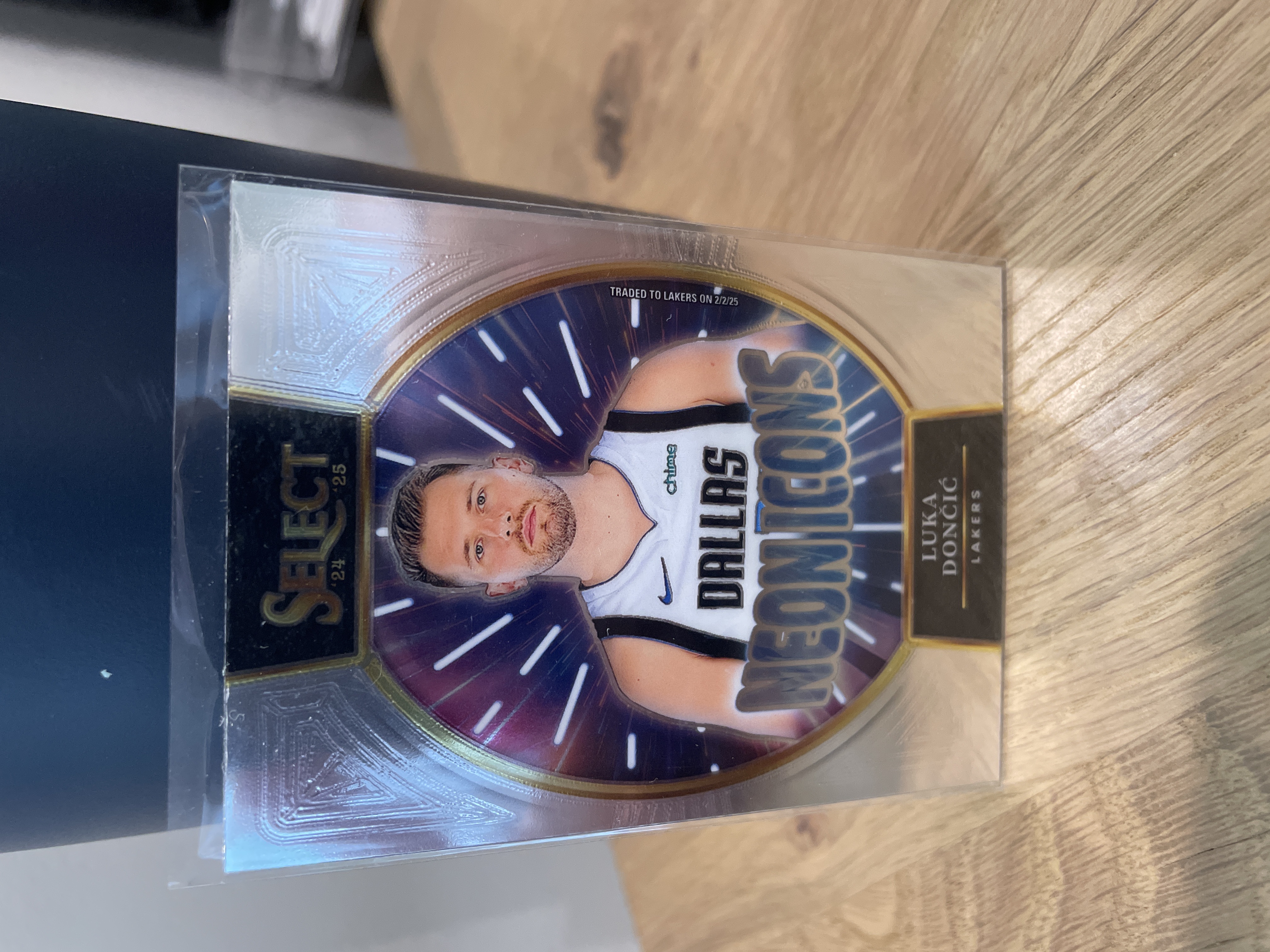 Luka Dončić Neon Icons Insert Base Insert - Trading Card Image