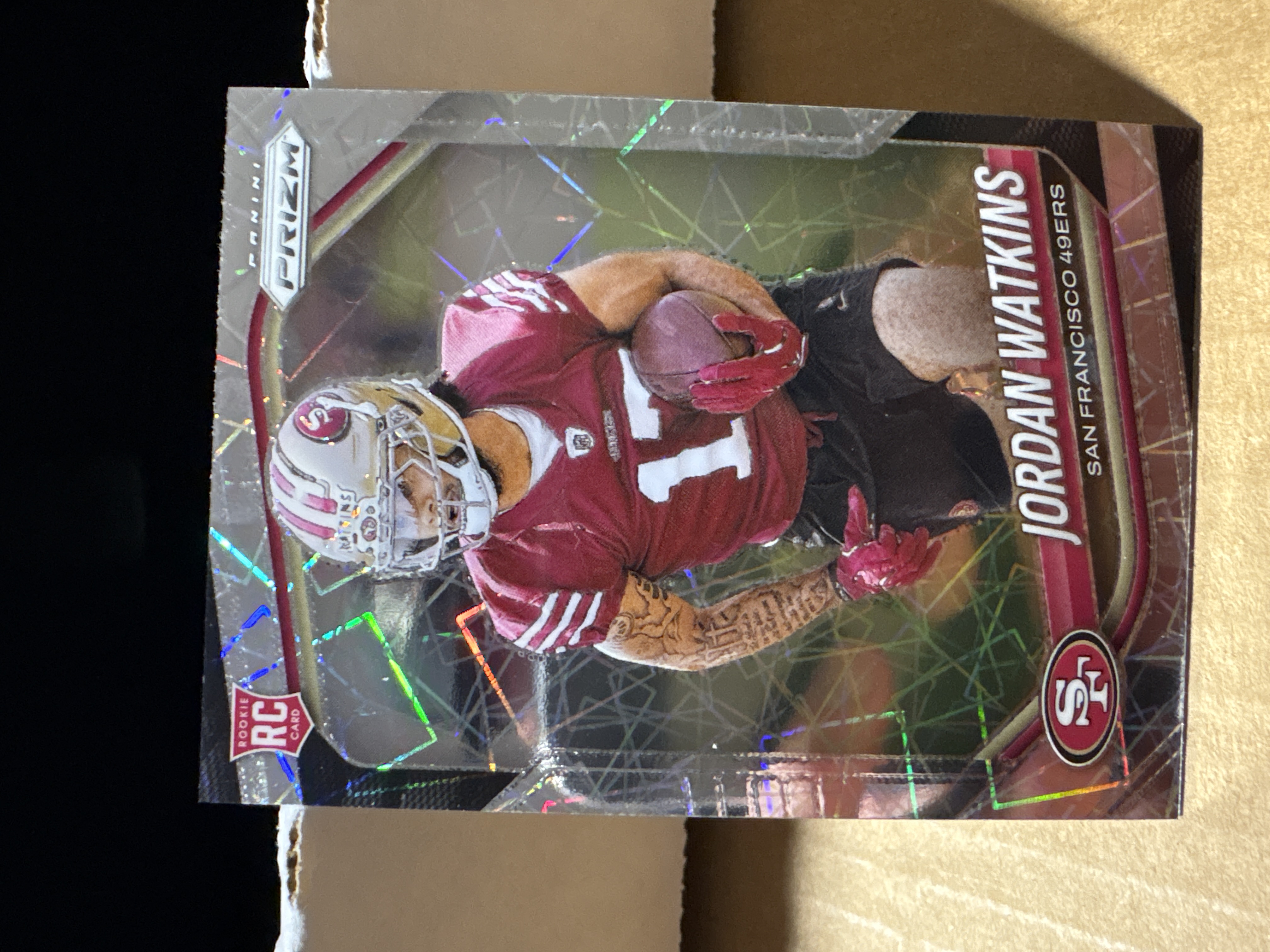 Jordan Watkins Rookie Card Base Prizm - Trading Card Image