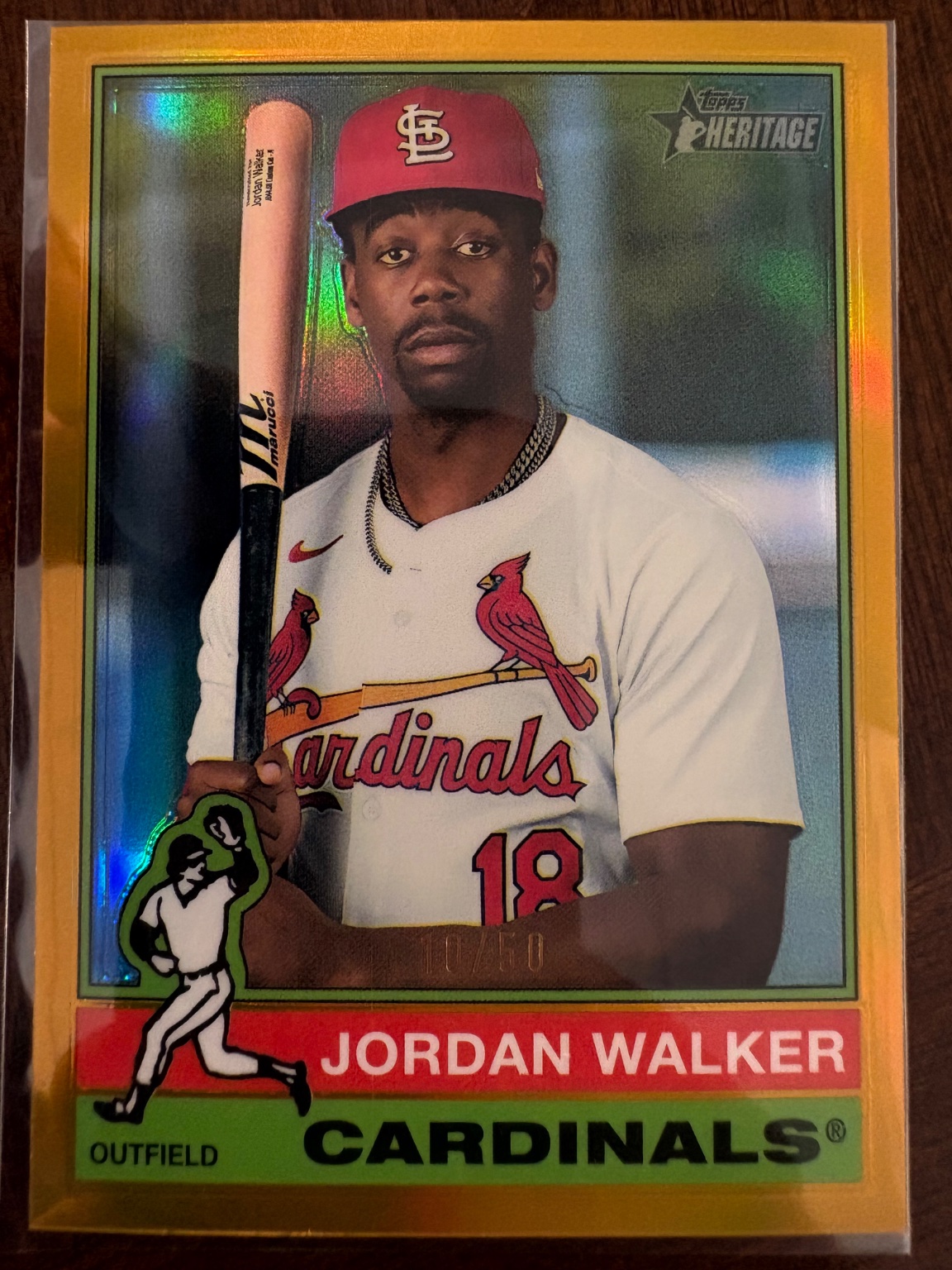 Jordan Walker - Gold Chrome Parallel Gold Chrome Parallel - Trading Card Image