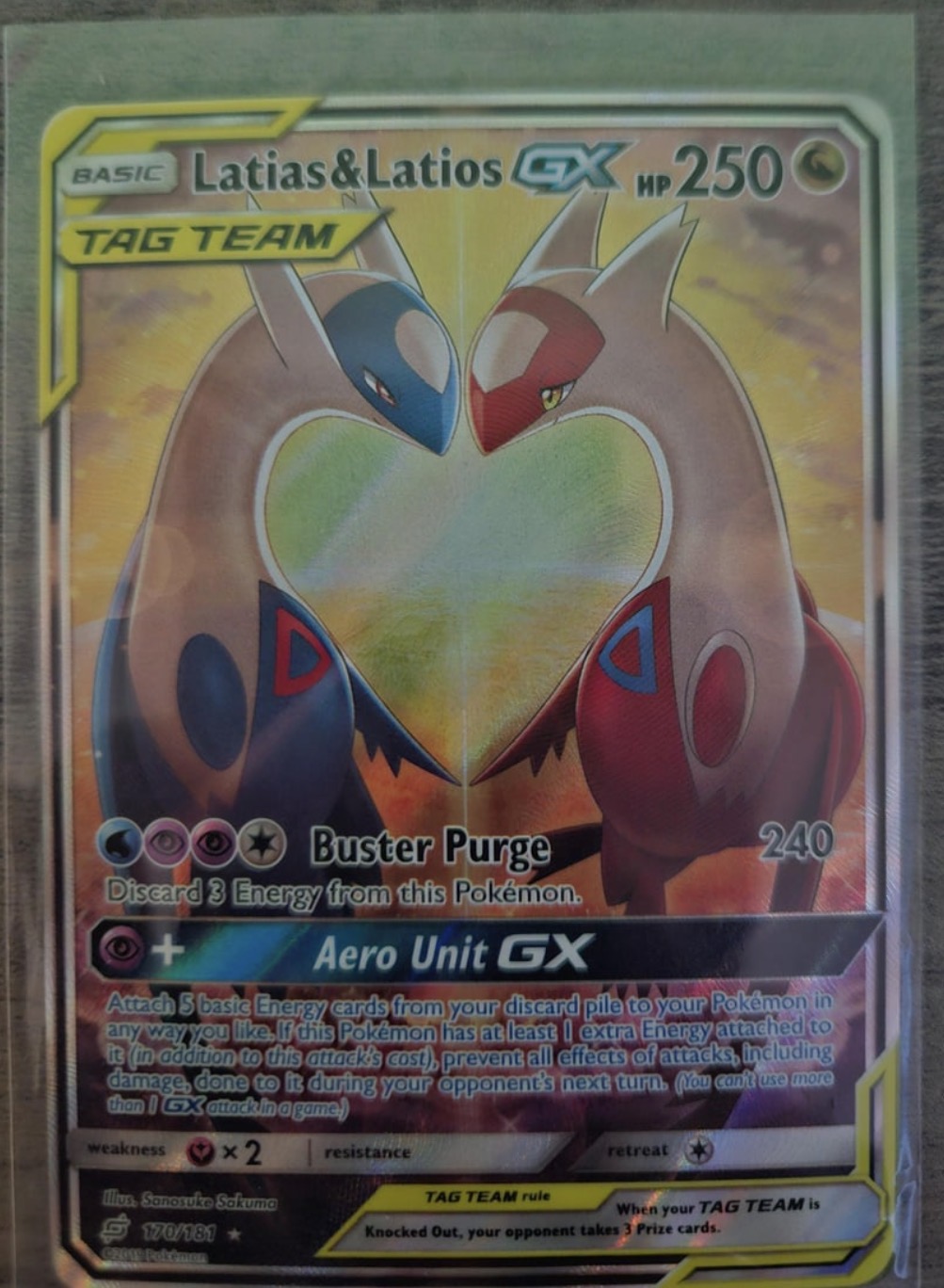 Latias & Latios GX (Alternate Full Art) Alternate Full Art Holo Near Mint - Trading Card Image