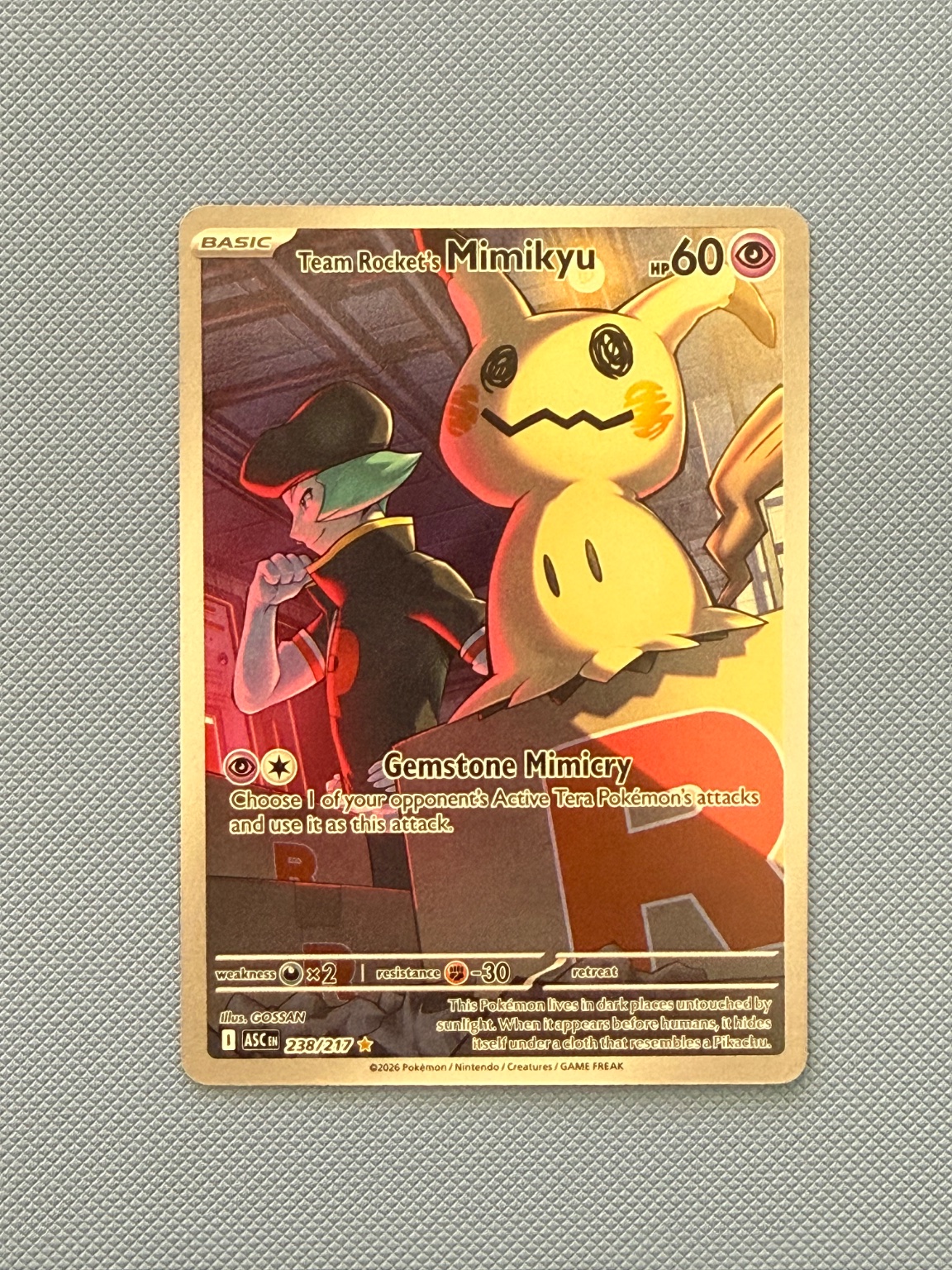 Team Rocket's Mimikyu Secret Rare Illustration Rare - Trading Card Image
