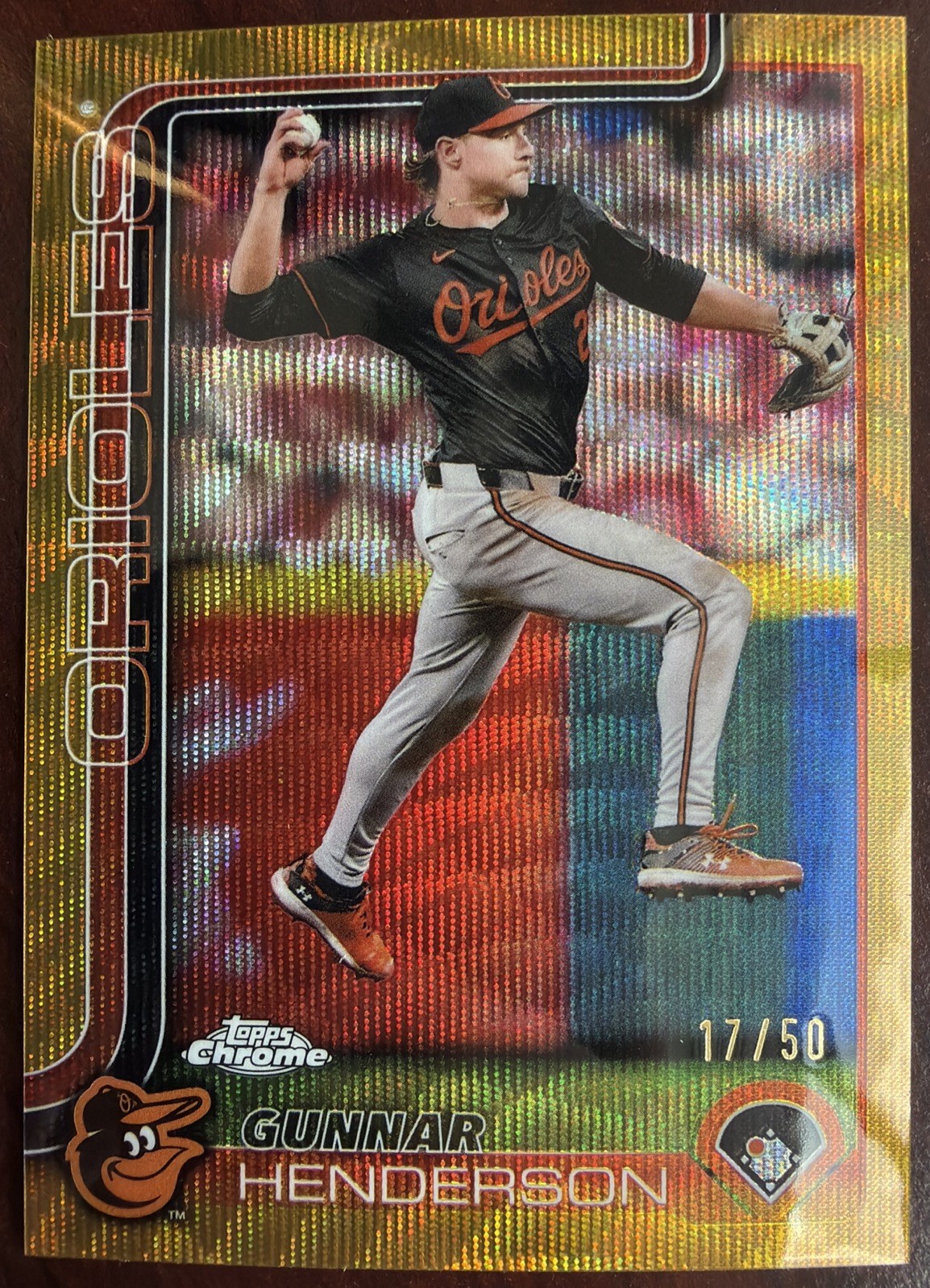 Gunnar Henderson - Topps Chrome Gold Refractor Gold Refractor - Trading Card Image