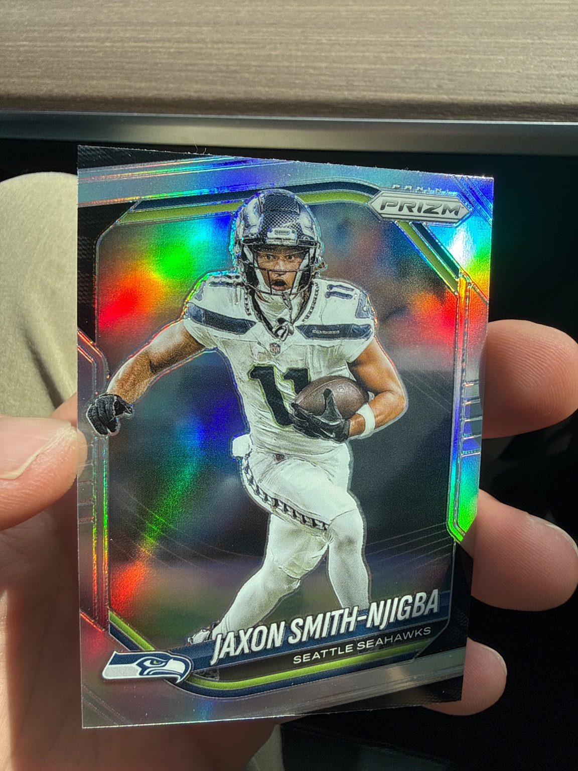 Jaxon Smith-Njigba 2025 Panini Prizm Football Silver Prizm Silver Prizm - Trading Card Image