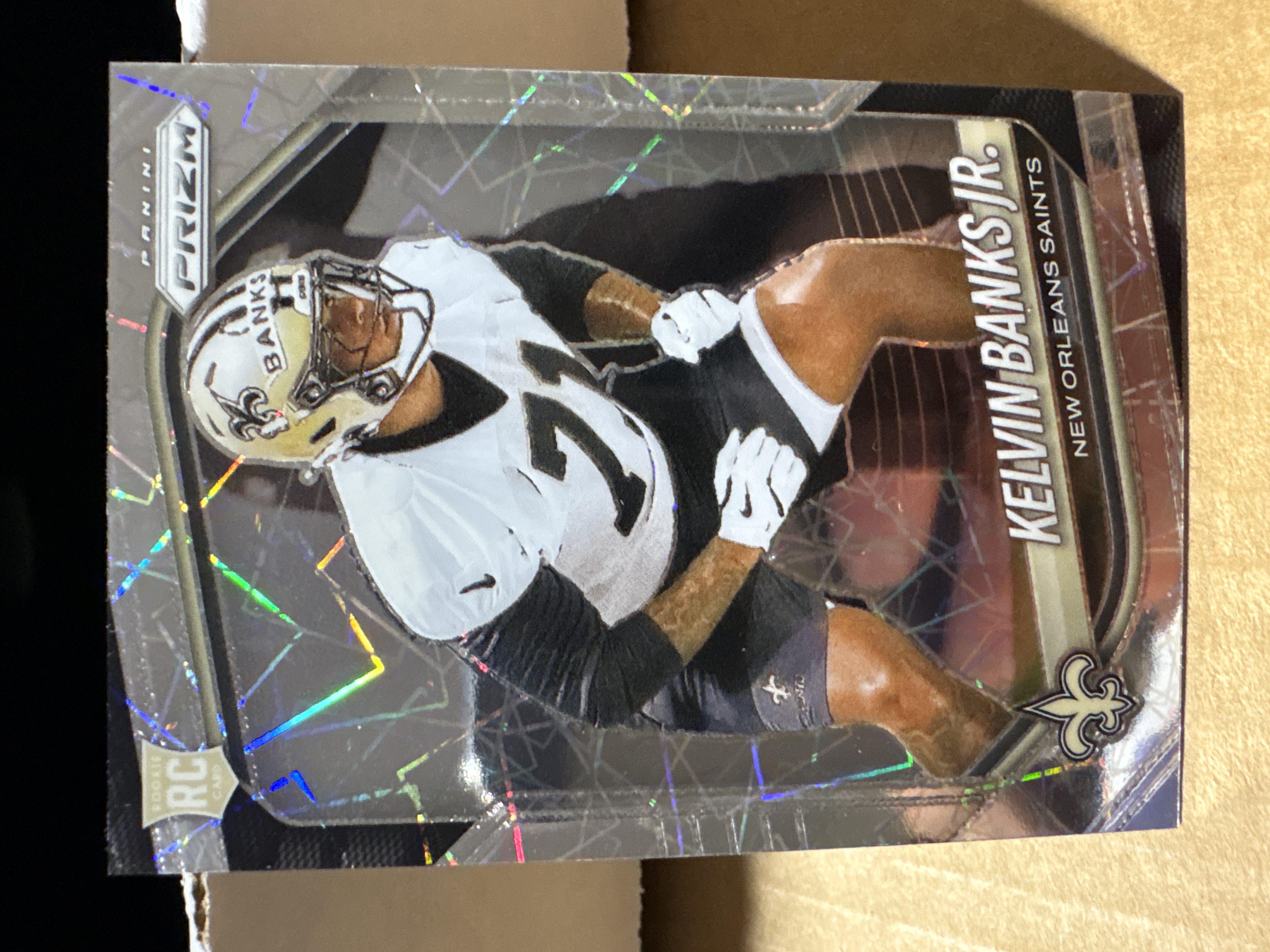 Kelvin Banks Jr. 2025 Panini Prizm Rookie Card Lazer Prizm Lazer Prizm - Trading Card Image