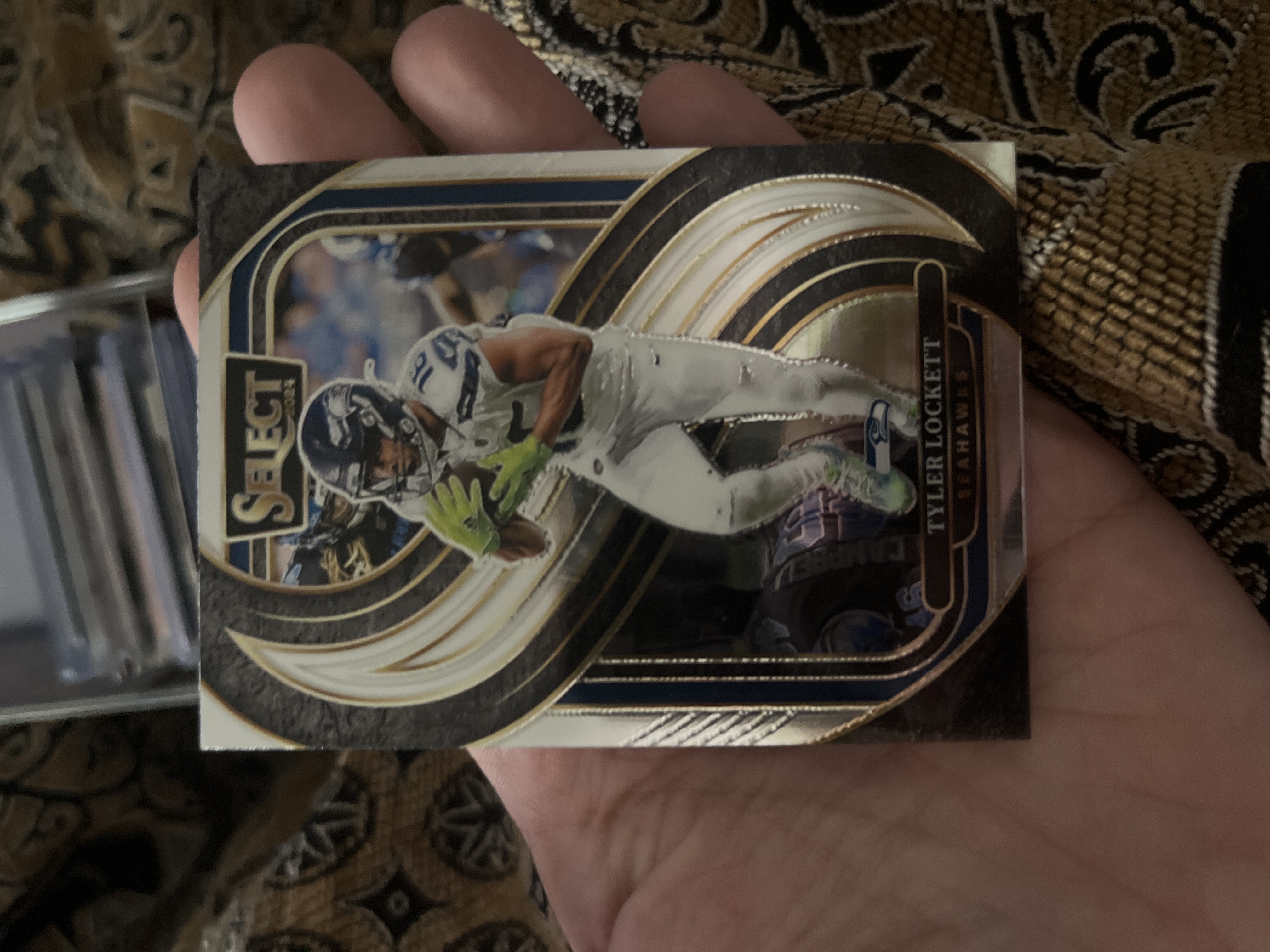 Tyler Lockett 2024 Panini Select Gold Die-Cut Silver Prizm - Trading Card Image