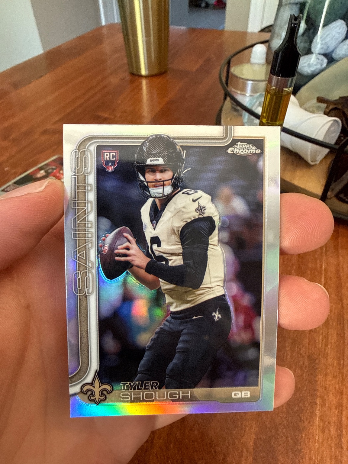 Tyler Shough - X-Fractor Refractor Rookie Card X-Fractor Refractor - Trading Card Image