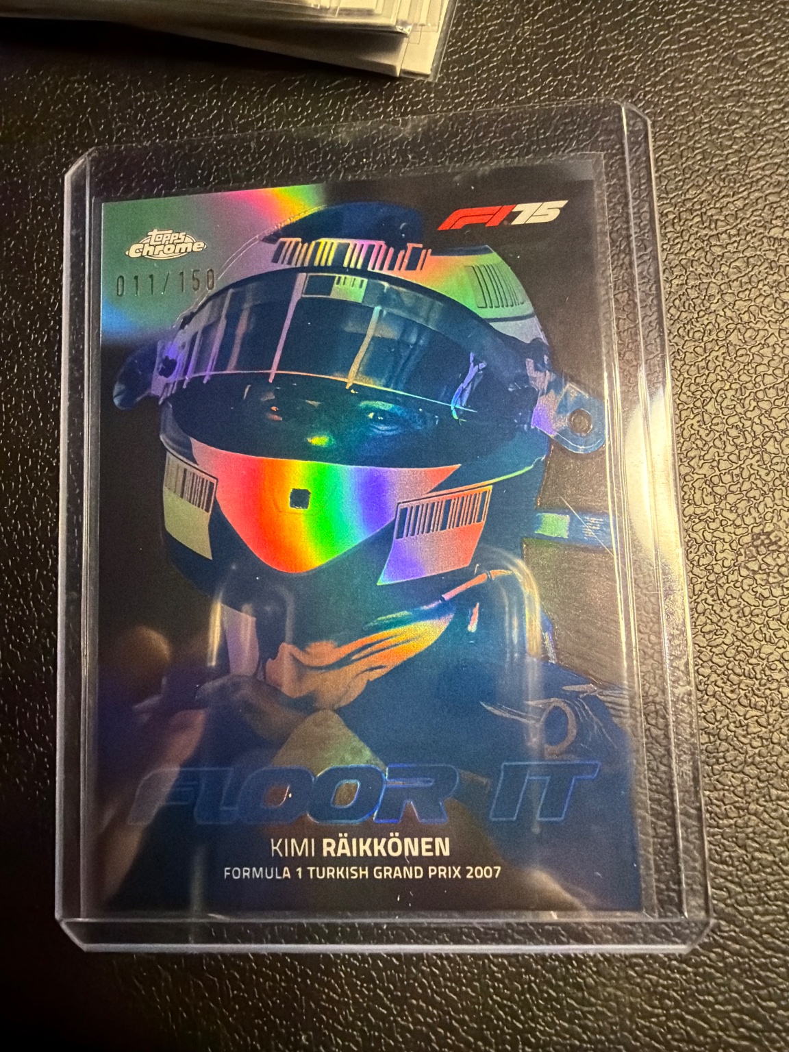 Kimi Räikkönen Floor It Rainbow Foil /150 Refractor - Trading Card Image