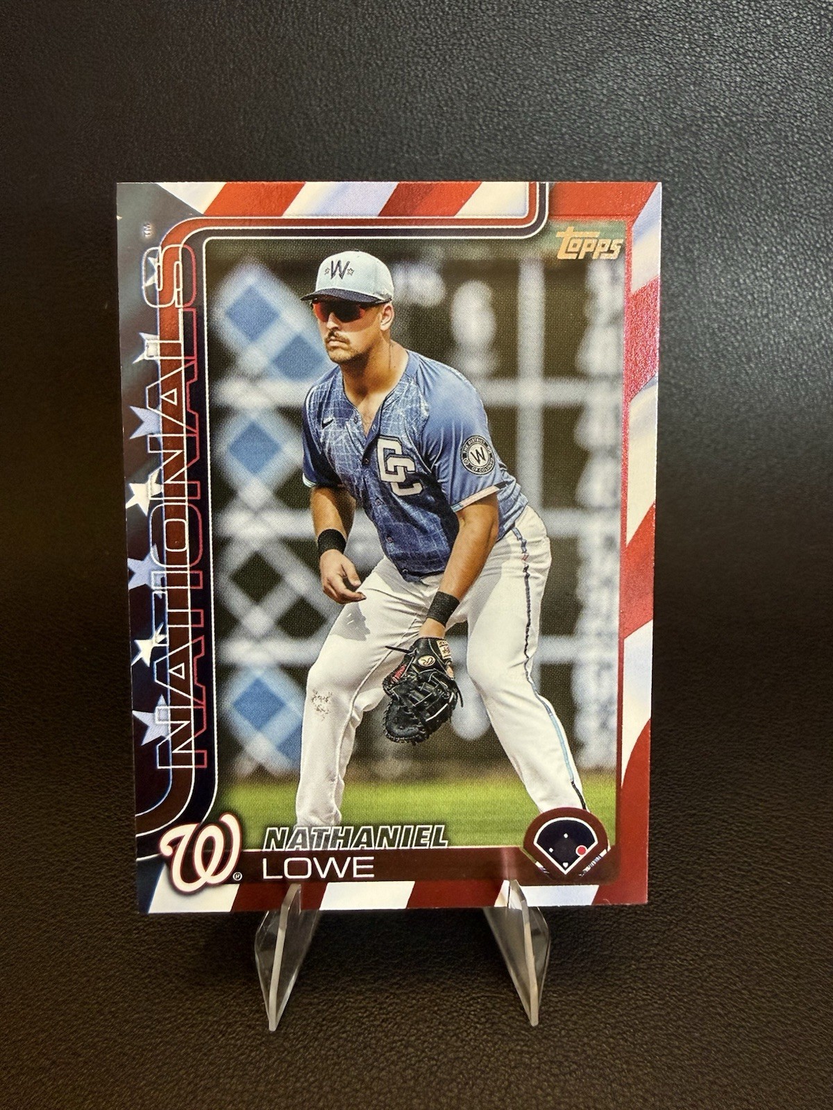 Nathaniel Lowe - Topps Stars of the MLB - Nationals Red Parallel Nationals Red Parallel - Trading Card Image