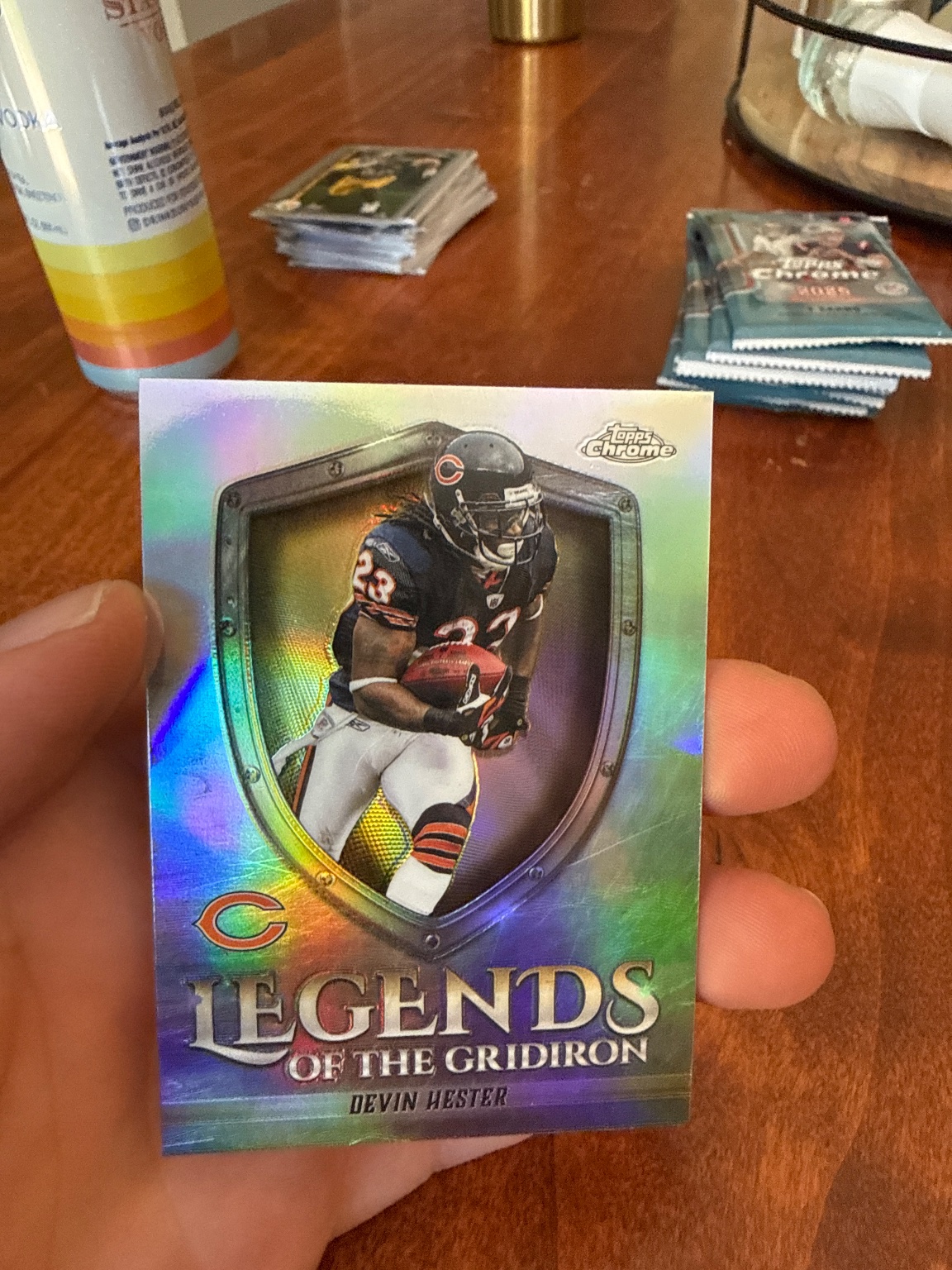 Devin Hester Legends of the Gridiron Refractor Refractor - Trading Card Image