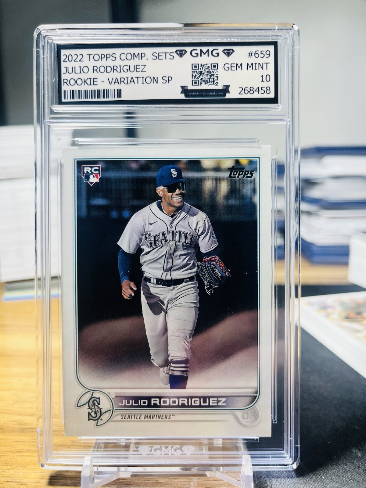 Julio Rodriguez - Rookie Variation SP Rookie Variation Short Print (SP) Gem Mint - Trading Card Image