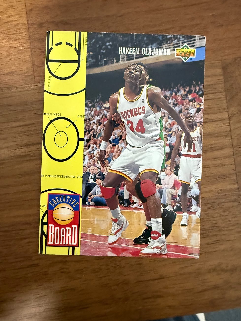 Hakeem Olajuwon 1993-94 Upper Deck Executive Board Executive Board Insert - Trading Card Image