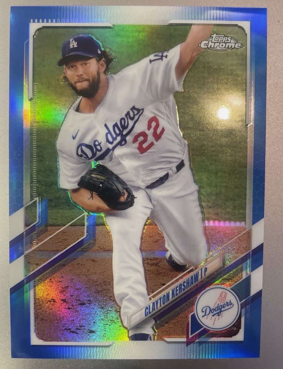 Clayton Kershaw - Blue Refractor Blue Refractor - Trading Card Image