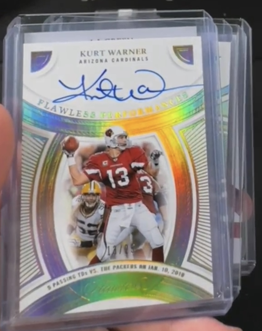 Kurt Warner Flawless Performances Autograph Flawless Performances Autograph /99 Near Mint - Trading Card Image