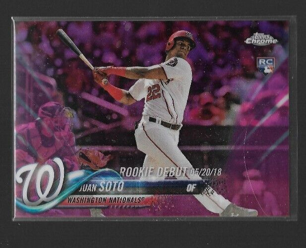 Juan Soto - Rookie Debut Pink Refractor - Trading Card Image