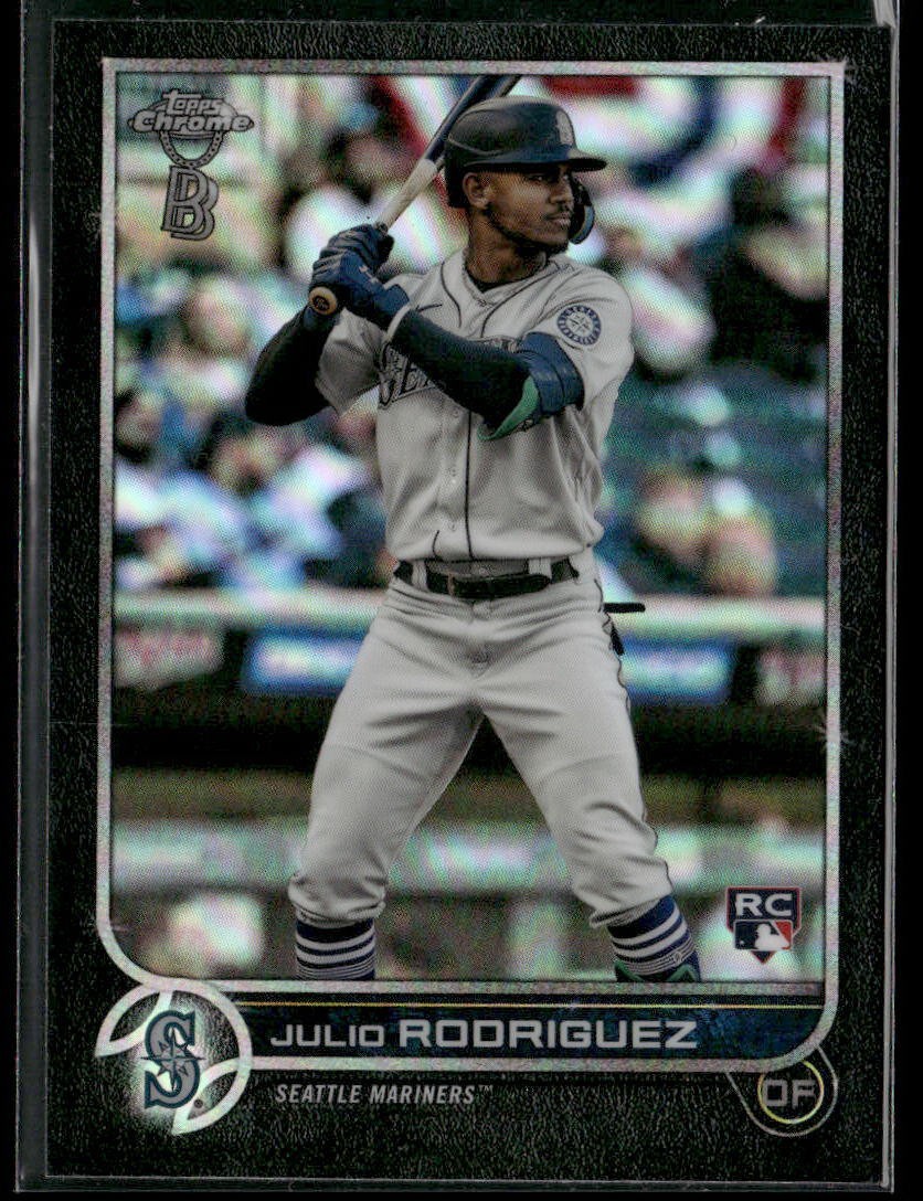 Julio Rodriguez 2022 Topps Chrome Rookie Card Base - Trading Card Image