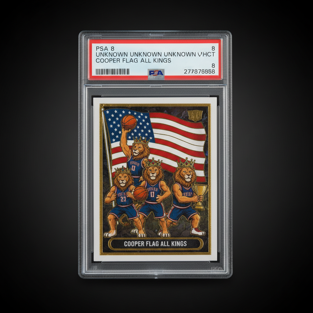 Unknown - 'Cooper flag all kings' PSA 8 Excellent - Trading Card Image