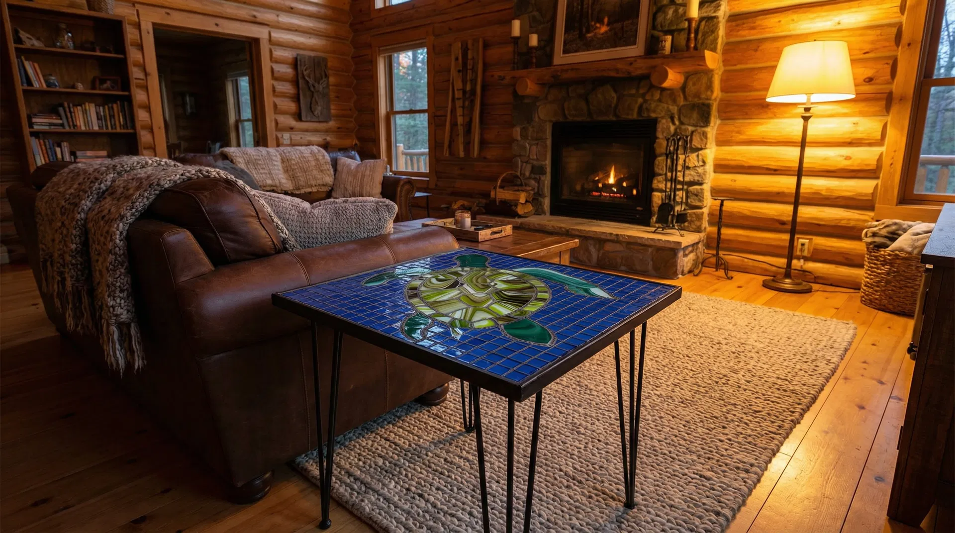 Your finished mosaic table — ready to enjoy in your home