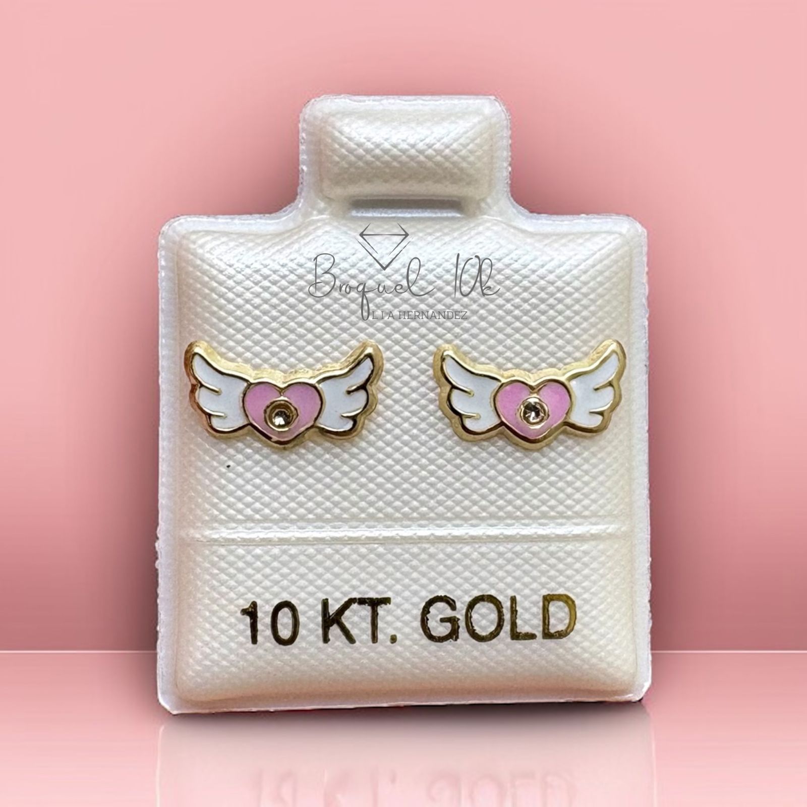 CORAZON CON ALAS (BLANCO CON ROSA)