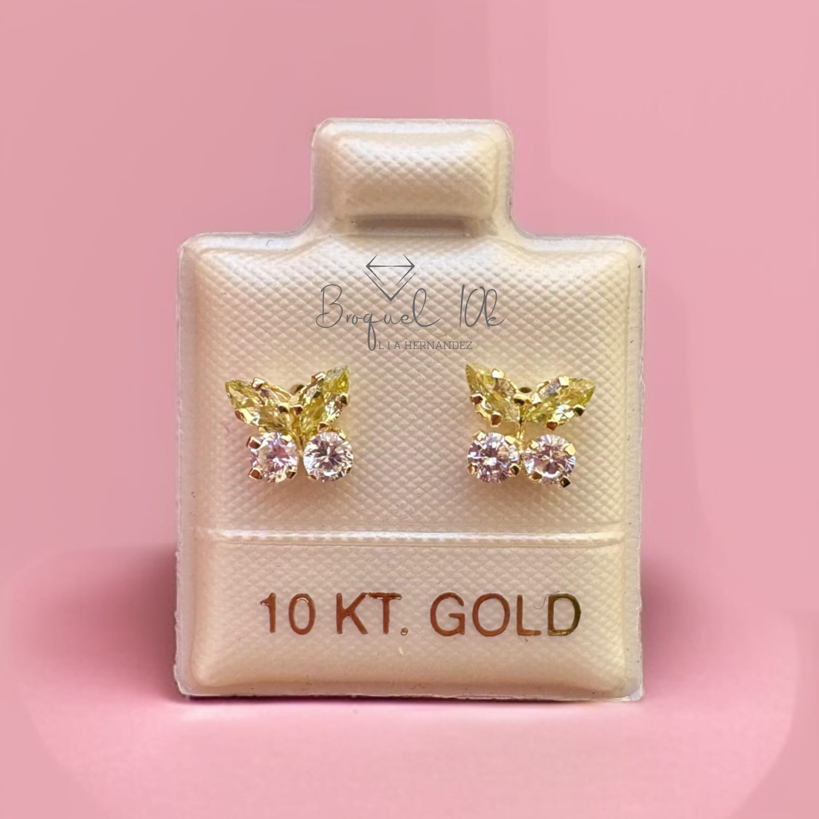 MARIPOSA ZIRCONIA (AMARILLA)