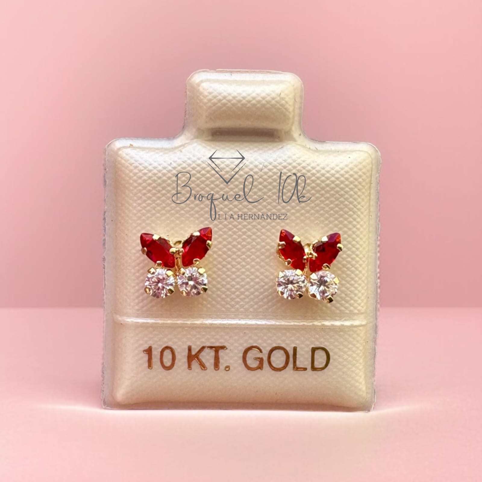 MARIPOSA ZIRCONIA (ROJA)