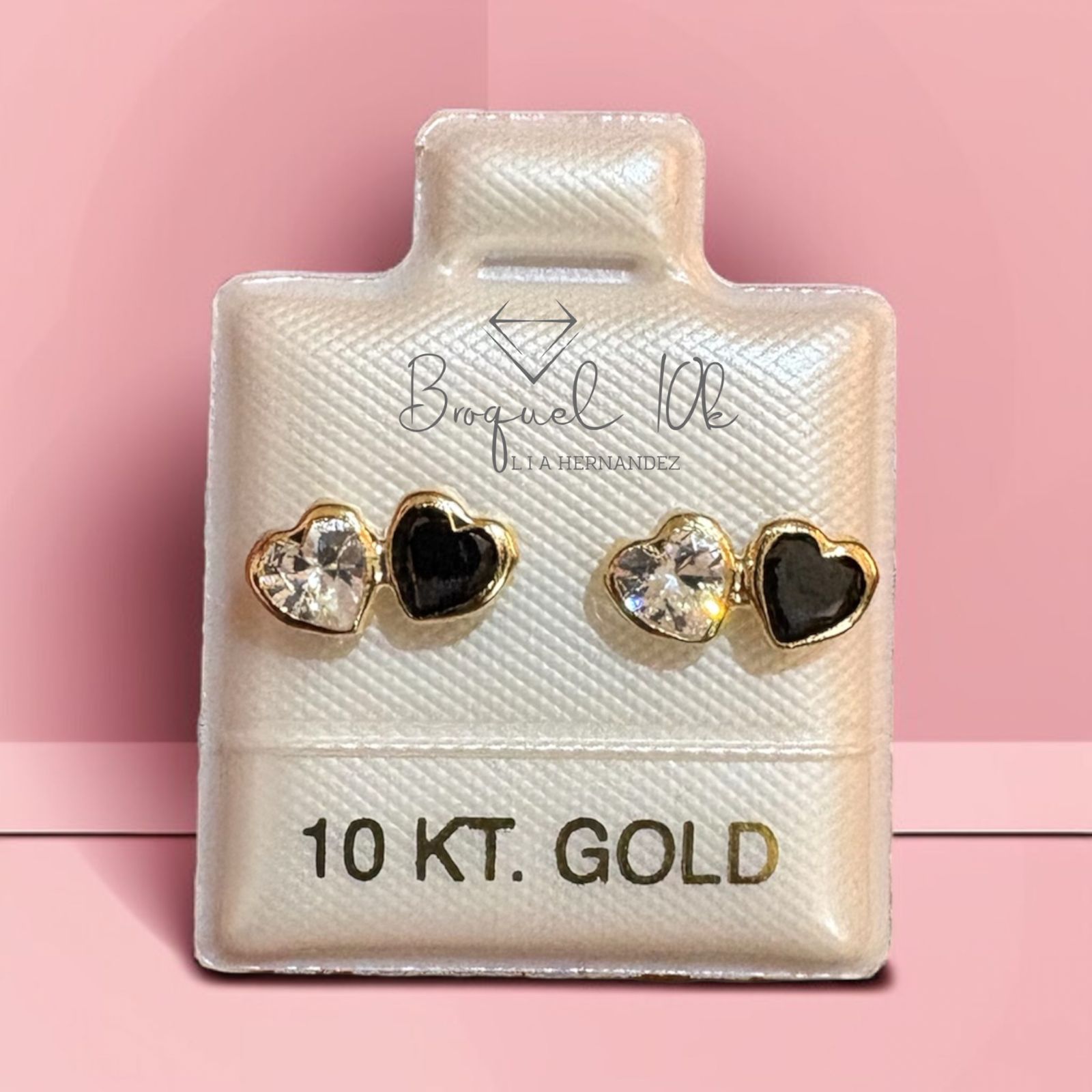 CORAZON BISEL GEMELOS #4 (NEGRO)