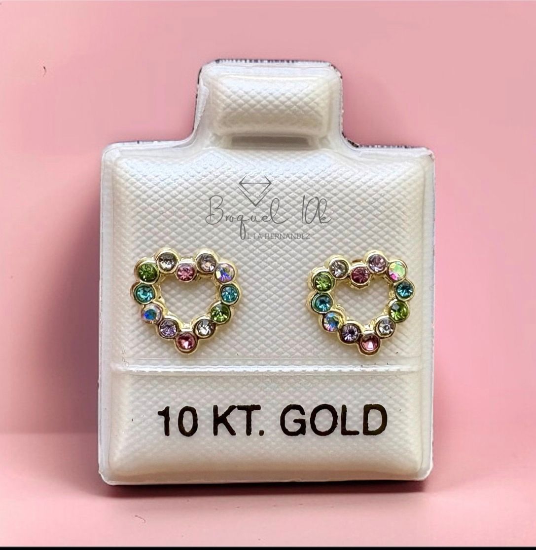 CORAZON CON PIEDRA (COLORES PASTEL)