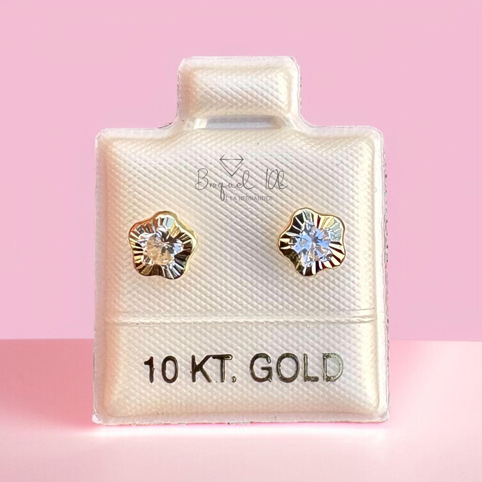 FLOR BISEL DIAMANTADA #5 (BLANCA)