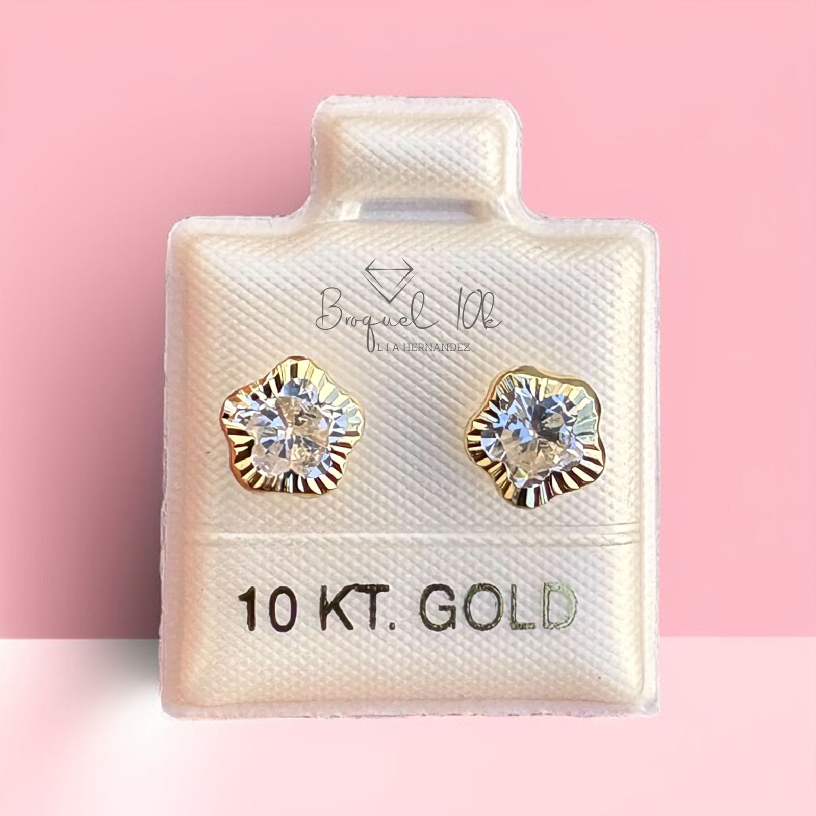 FLOR BISEL DIAMANTADA #6 (BLANCA)